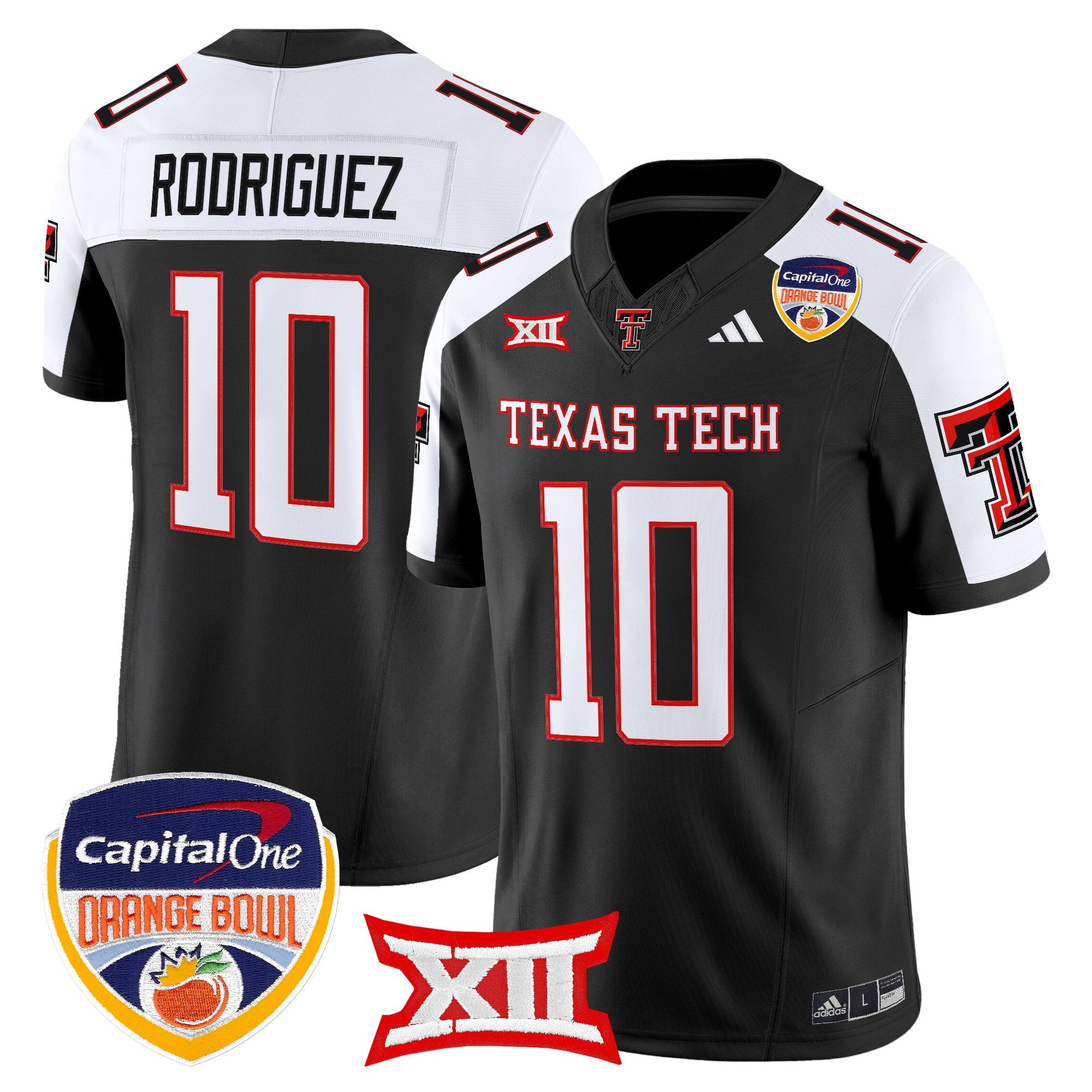 Men's Texas Tech Red Raiders 2025 Orange Bowl Vapor Limited Jersey V2 - All Stitched