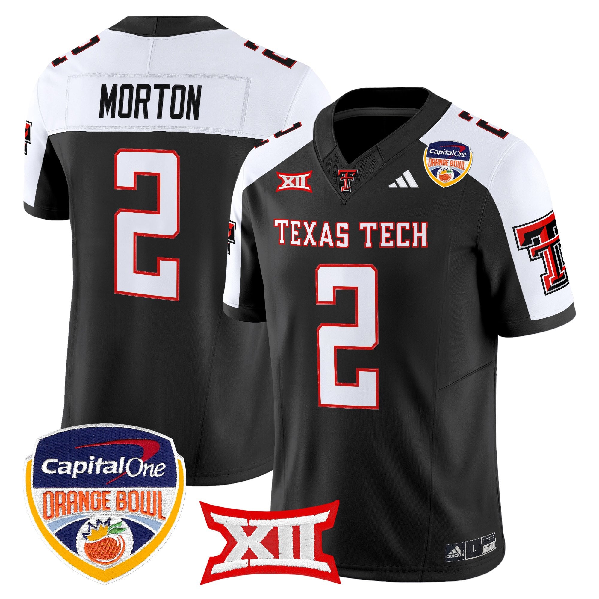 Men's Texas Tech Red Raiders 2025 Orange Bowl Vapor Limited Jersey V2 - All Stitched