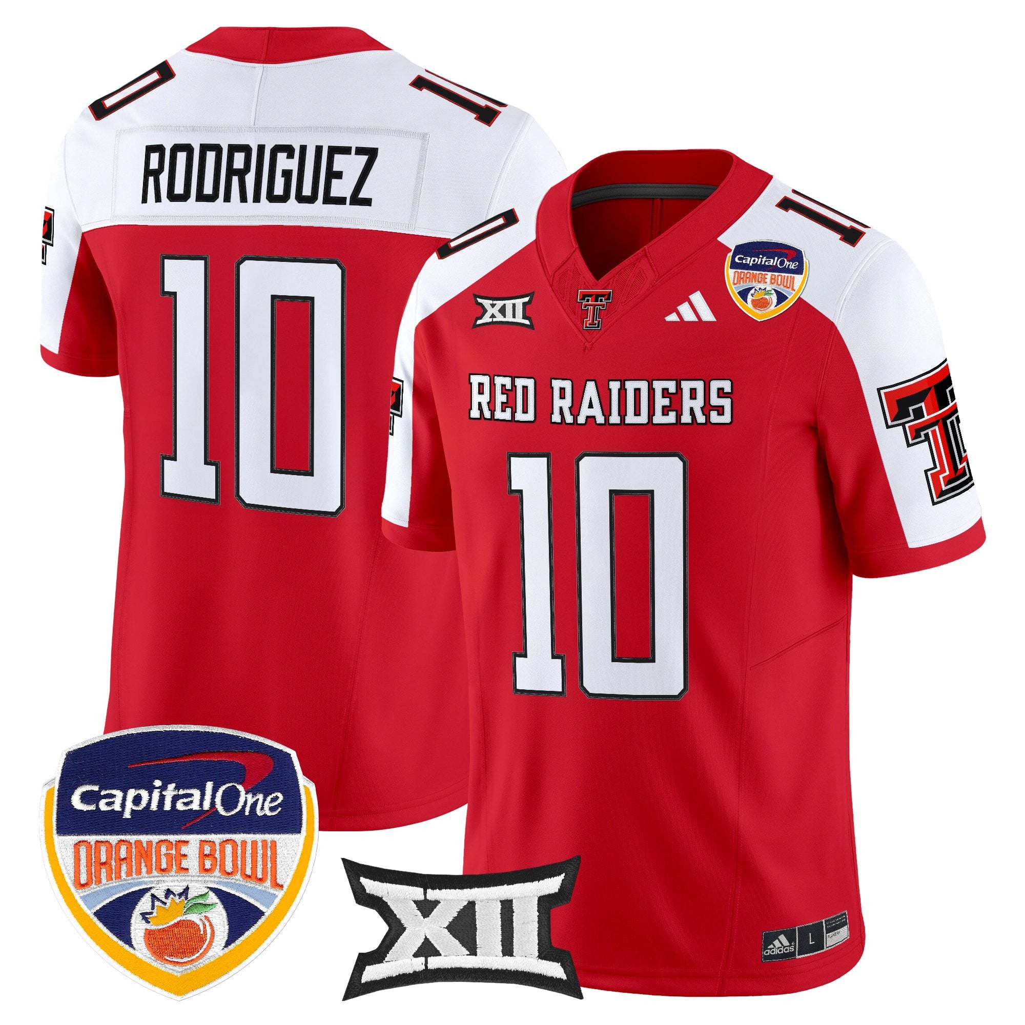 Men's Texas Tech Red Raiders 2025 Orange Bowl Vapor Limited Jersey V2 - All Stitched