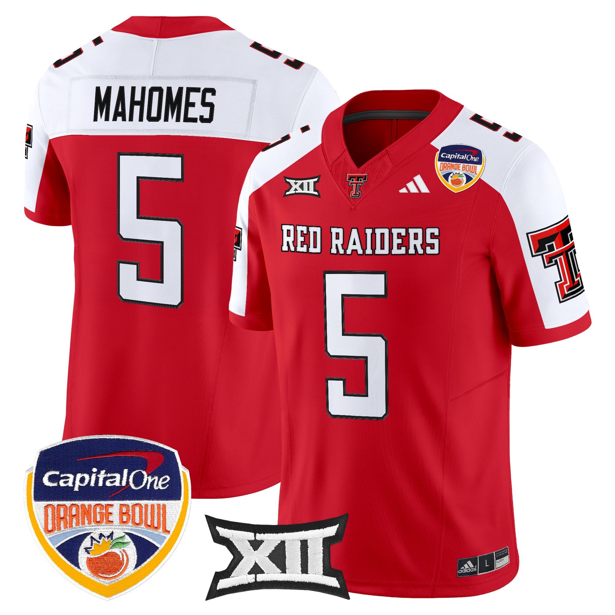 Men's Texas Tech Red Raiders 2025 Orange Bowl Vapor Limited Jersey V2 - All Stitched