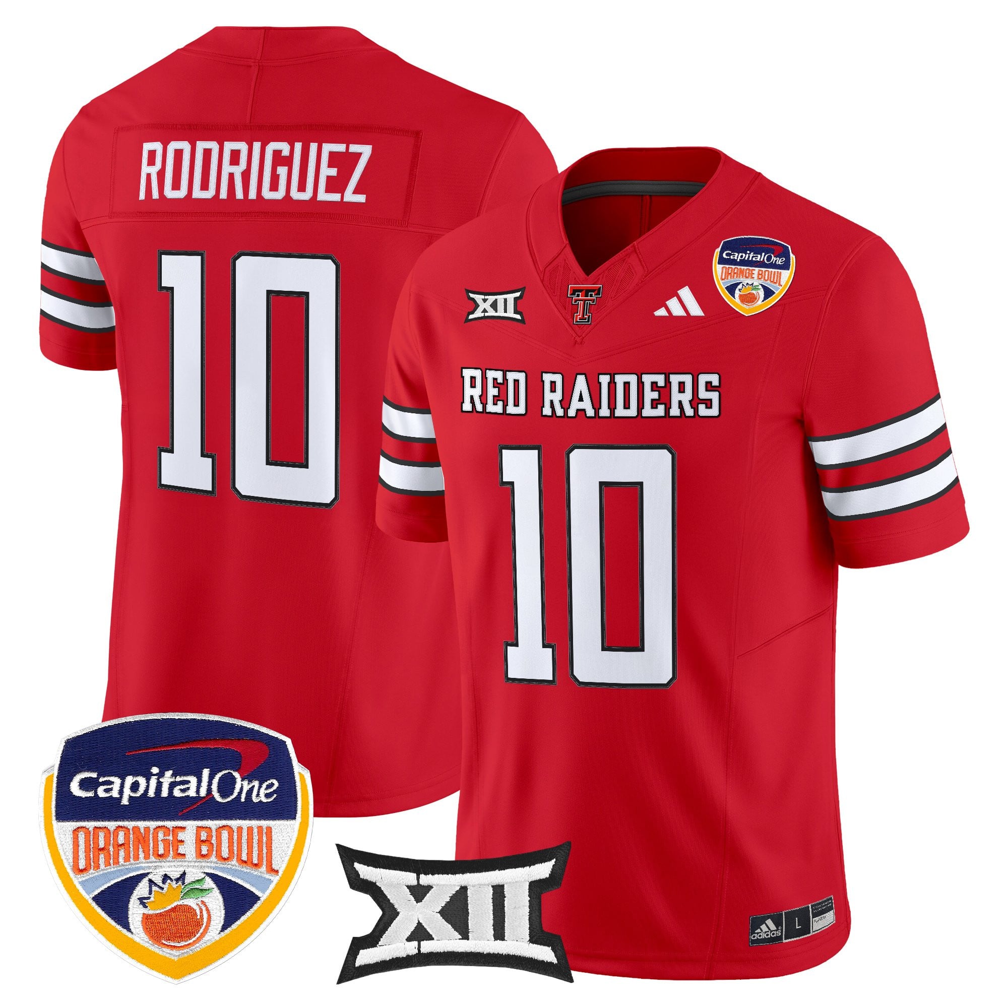 Men's Texas Tech Red Raiders 2025 Orange Bowl Vapor Limited Jersey V2 - All Stitched