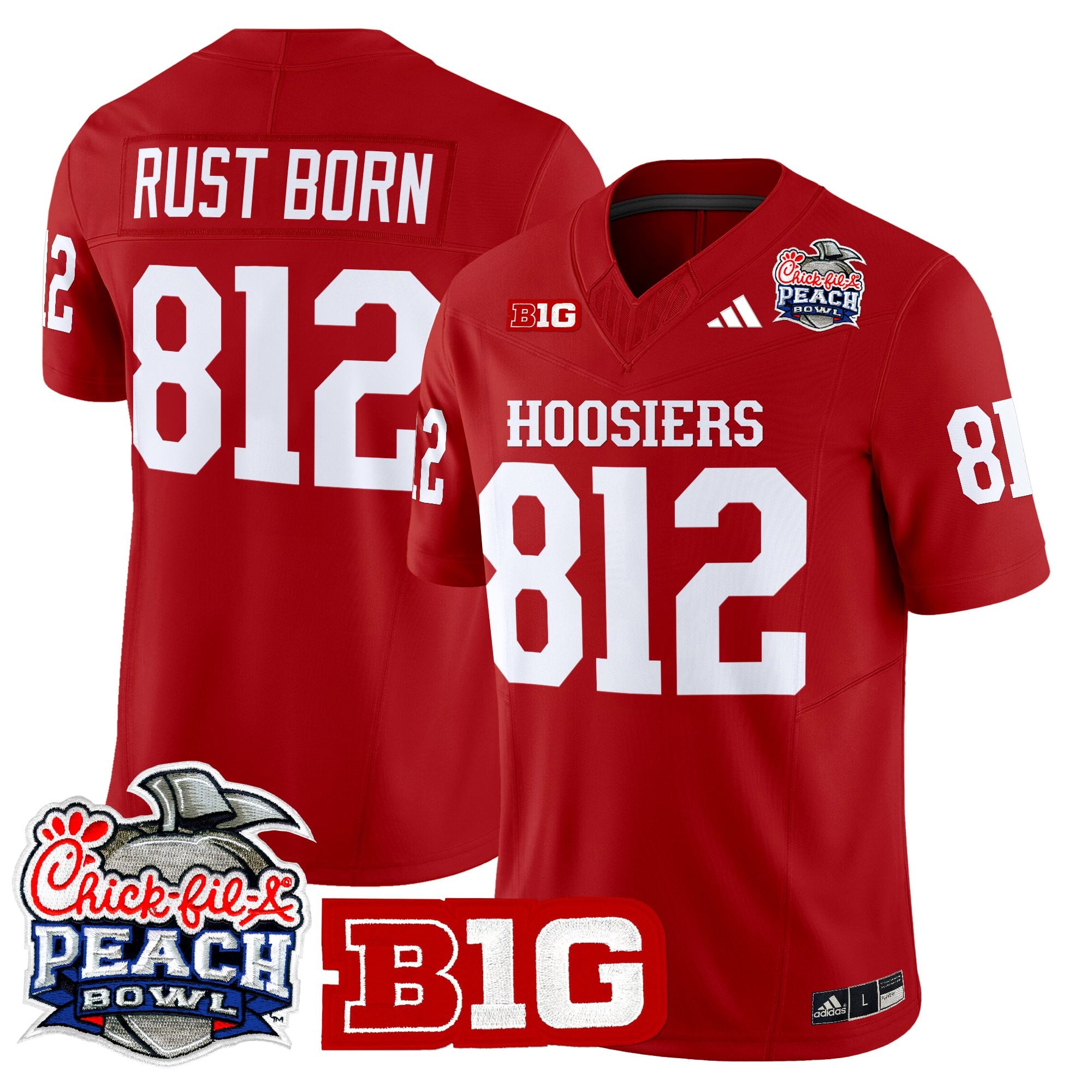 Men's Indiana Hoosiers 2026 Peach Bowl Vapor Limited Jersey - All Stitched