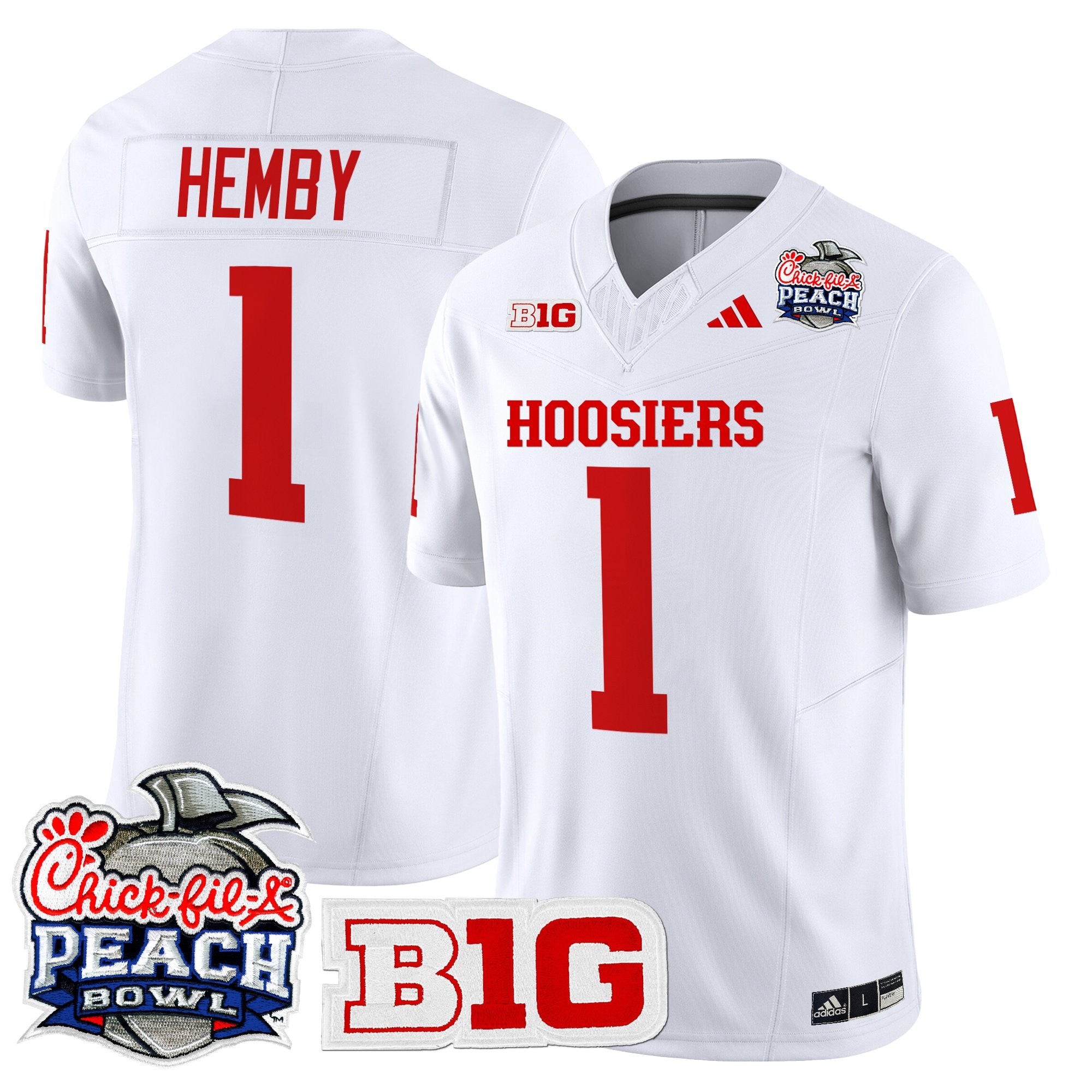 Men's Indiana Hoosiers 2026 Peach Bowl Vapor Limited Jersey - All Stitched