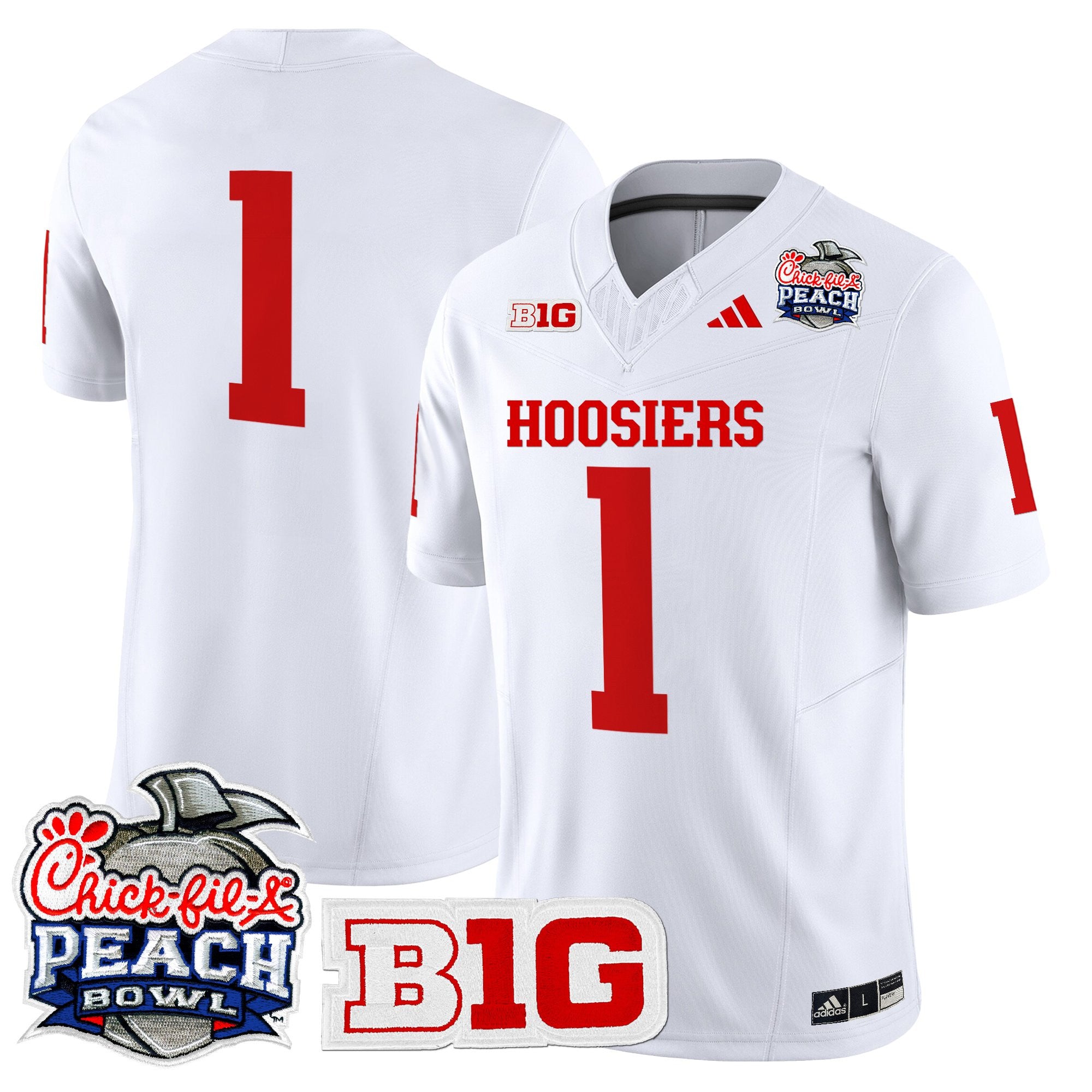 Men's Indiana Hoosiers 2026 Peach Bowl Vapor Limited Jersey - All Stitched