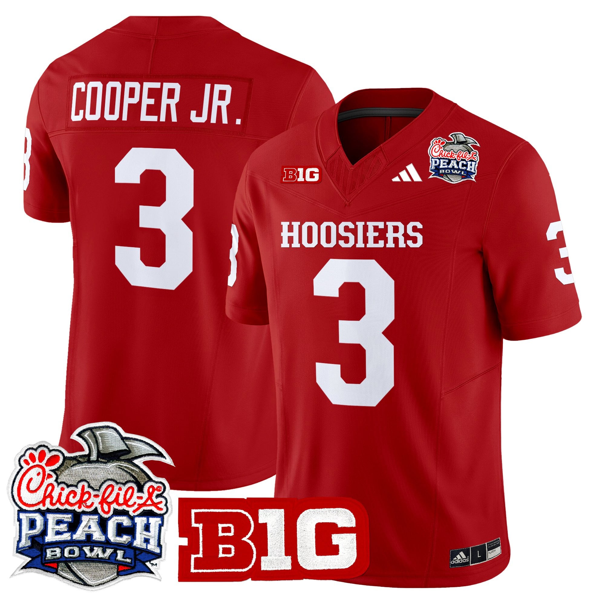 Men's Indiana Hoosiers 2026 Peach Bowl Vapor Limited Jersey - All Stitched
