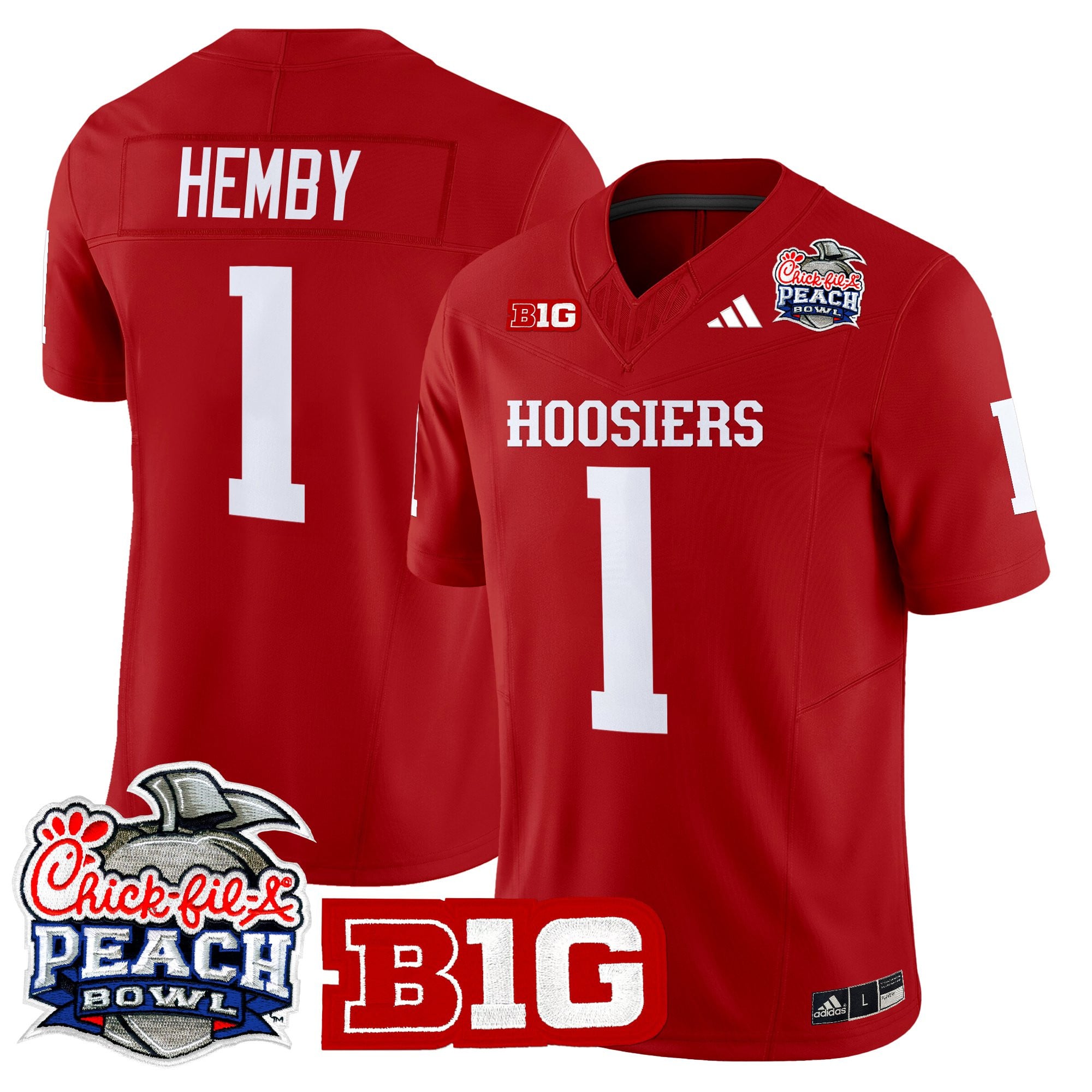 Men's Indiana Hoosiers 2026 Peach Bowl Vapor Limited Jersey - All Stitched