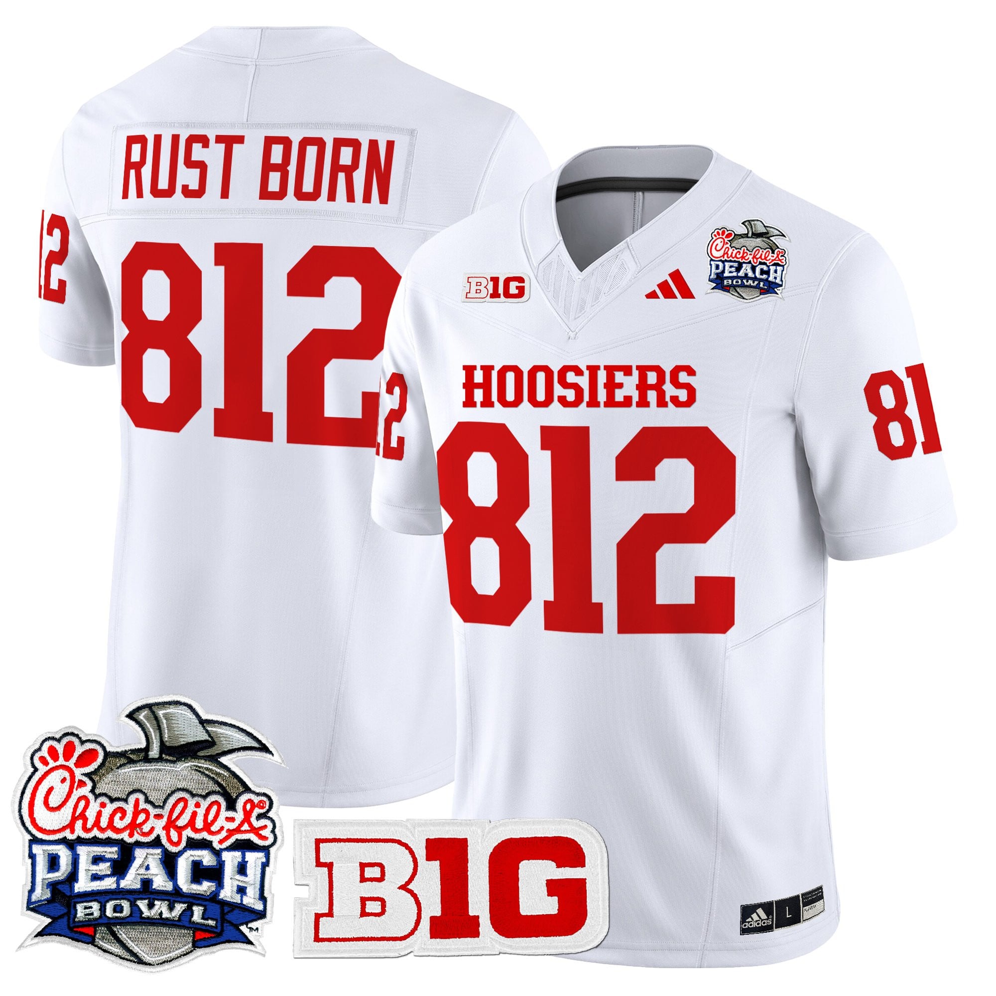 Men's Indiana Hoosiers 2026 Peach Bowl Vapor Limited Jersey - All Stitched