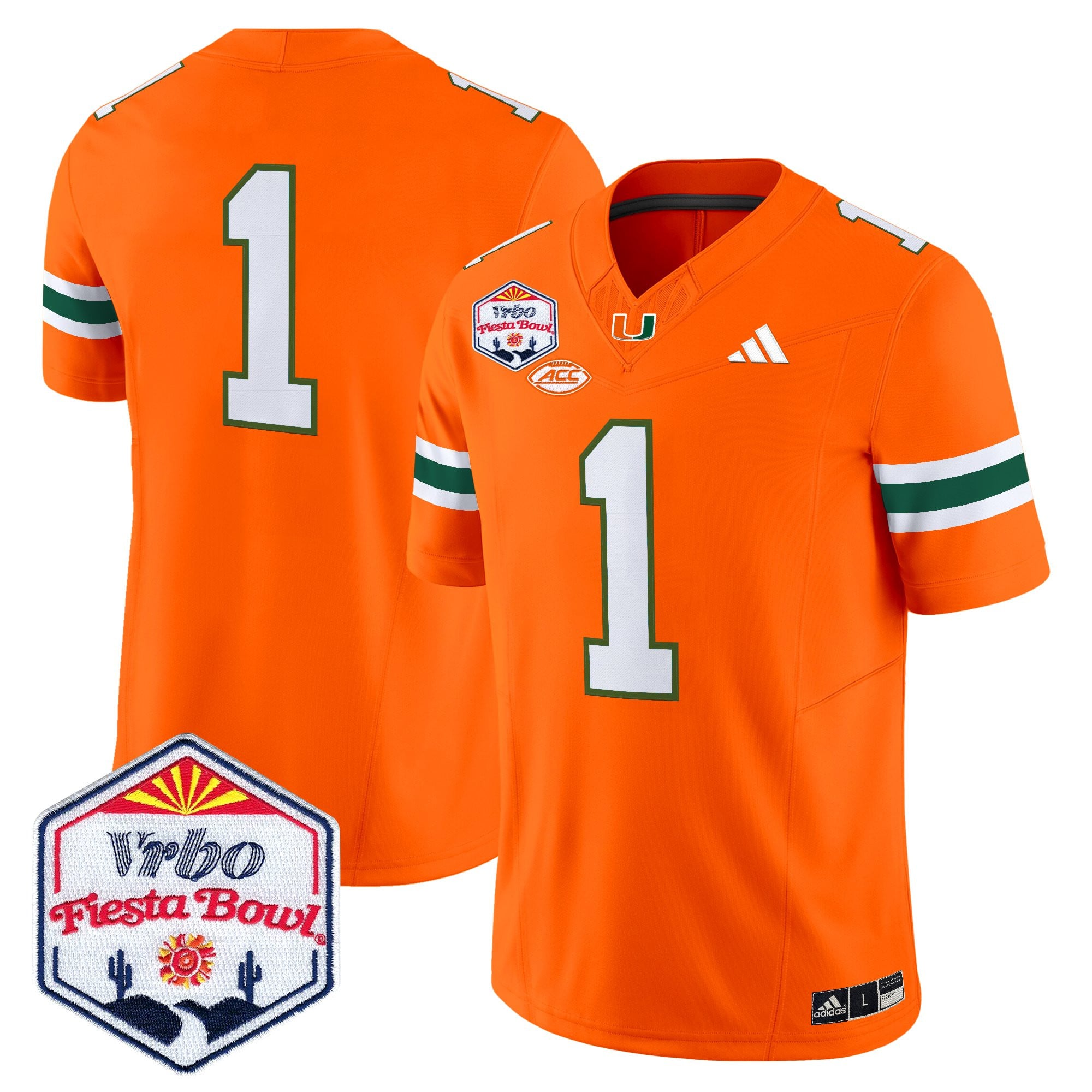 Men's Miami Hurricanes 2026 The Fiesta Bowl Vapor Limited Jersey - All Stitched