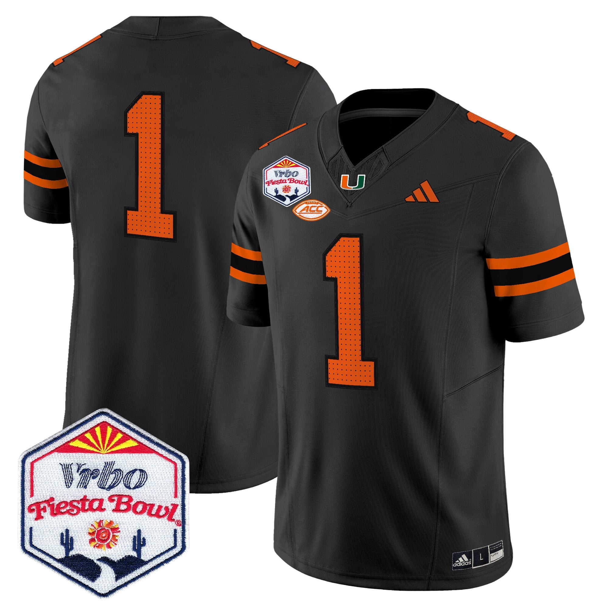 Men's Miami Hurricanes 2026 The Fiesta Bowl Vapor Limited Jersey - All Stitched