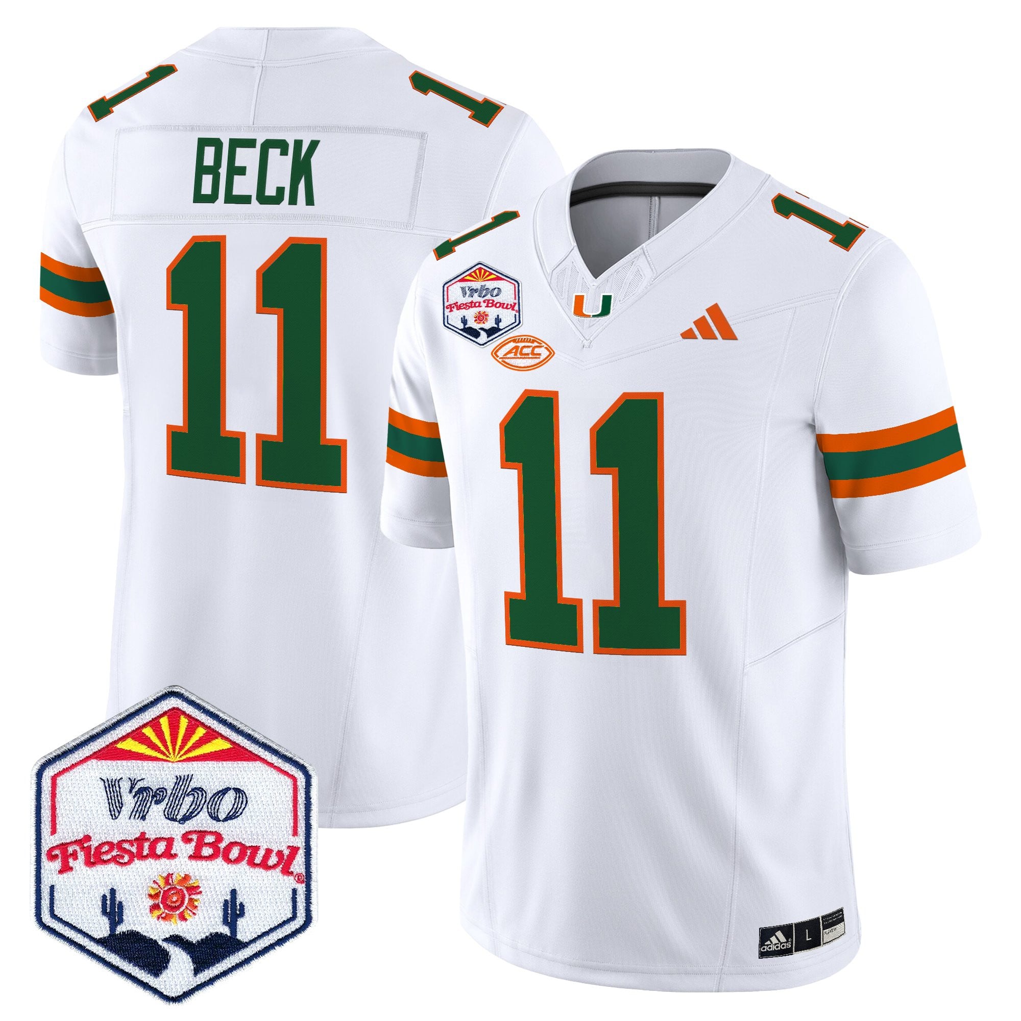 Men's Miami Hurricanes 2026 The Fiesta Bowl Vapor Limited Jersey - All Stitched