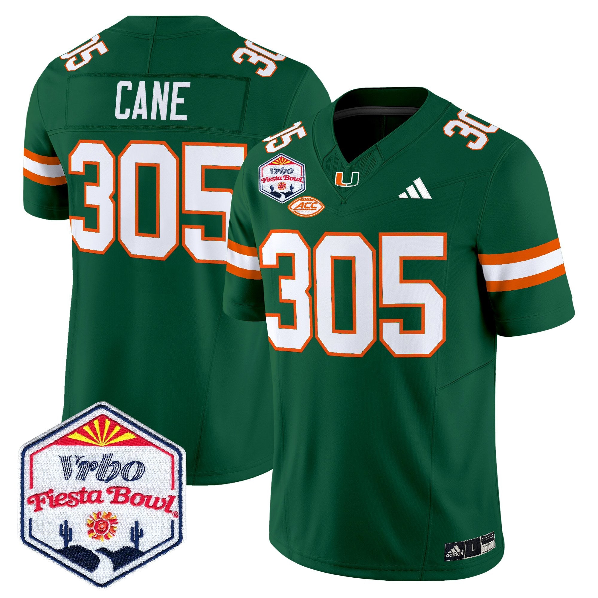 Men's Miami Hurricanes 2026 The Fiesta Bowl Vapor Limited Jersey - All Stitched