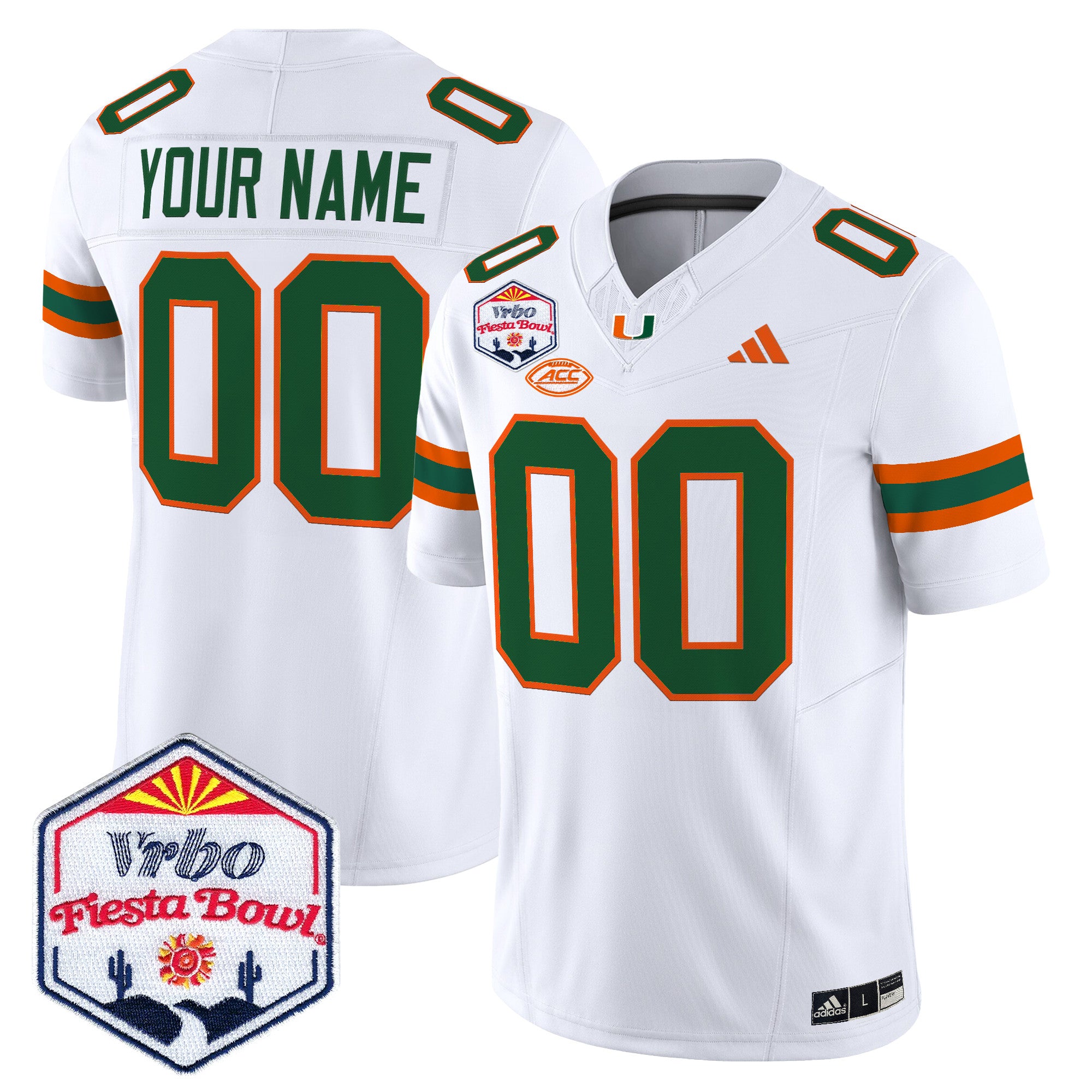 Miami Hurricanes 2026 The Fiesta Bowl Vapor Limited Custom Jersey - All Stitched