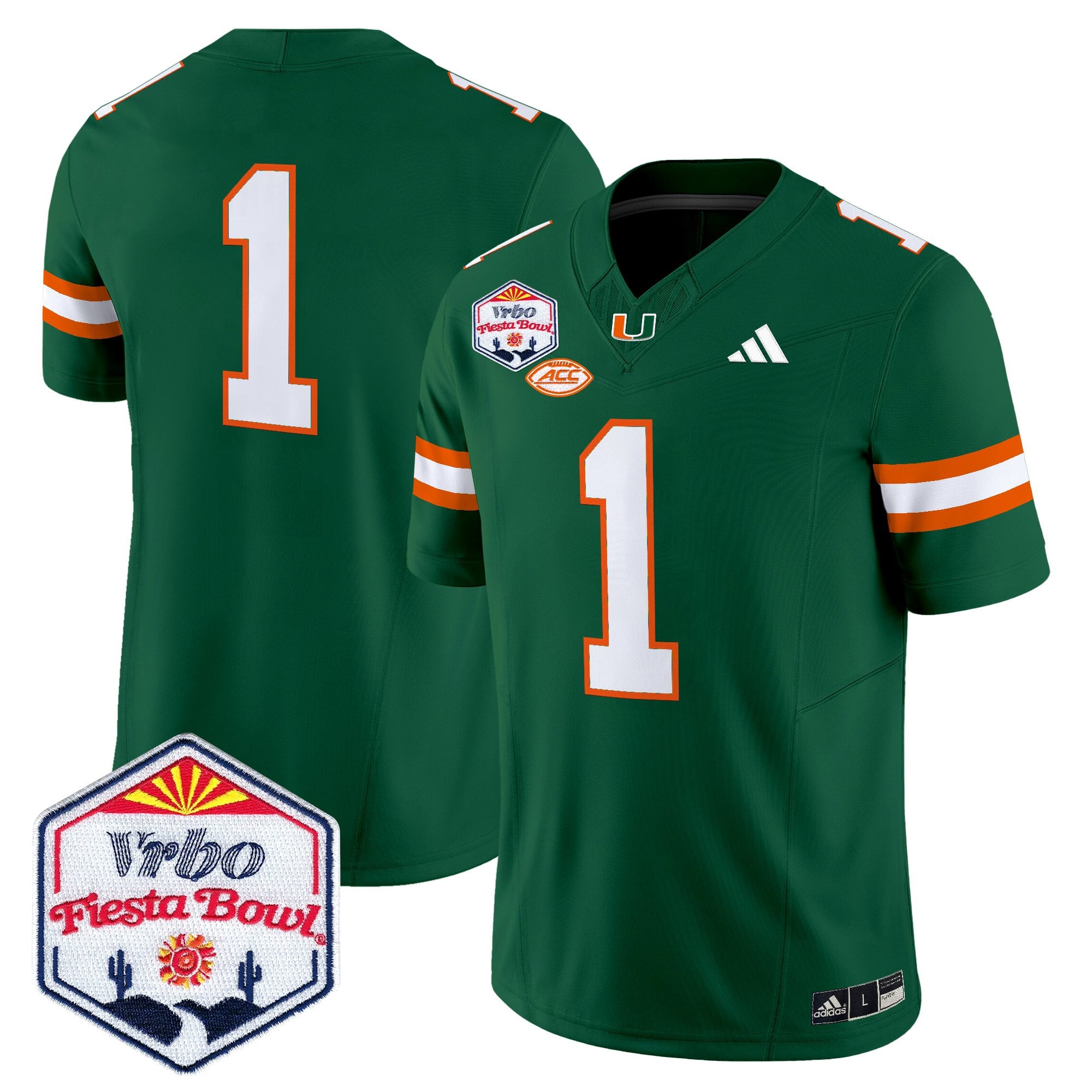 Men's Miami Hurricanes 2026 The Fiesta Bowl Vapor Limited Jersey - All Stitched
