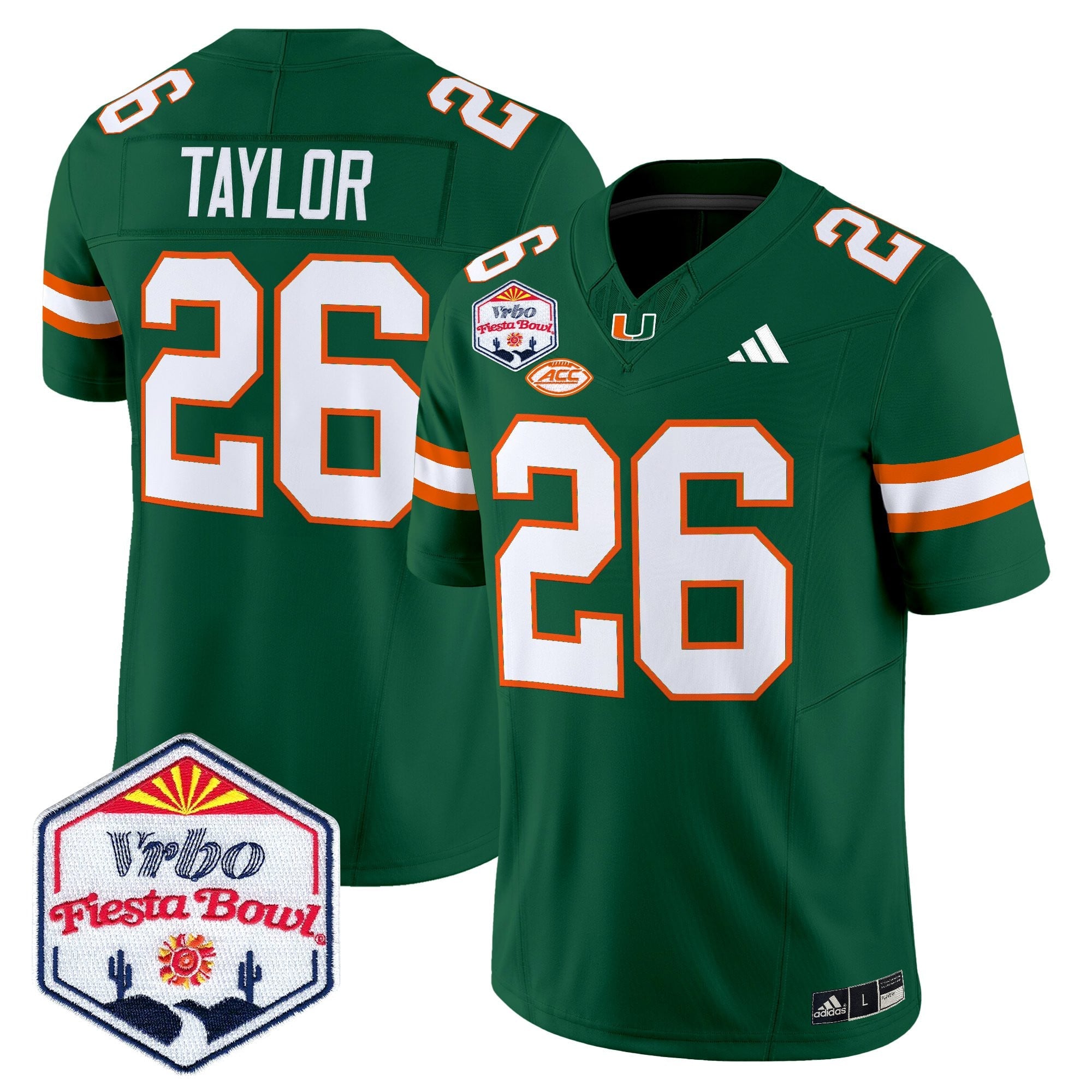 Men's Miami Hurricanes 2026 The Fiesta Bowl Vapor Limited Jersey - All Stitched
