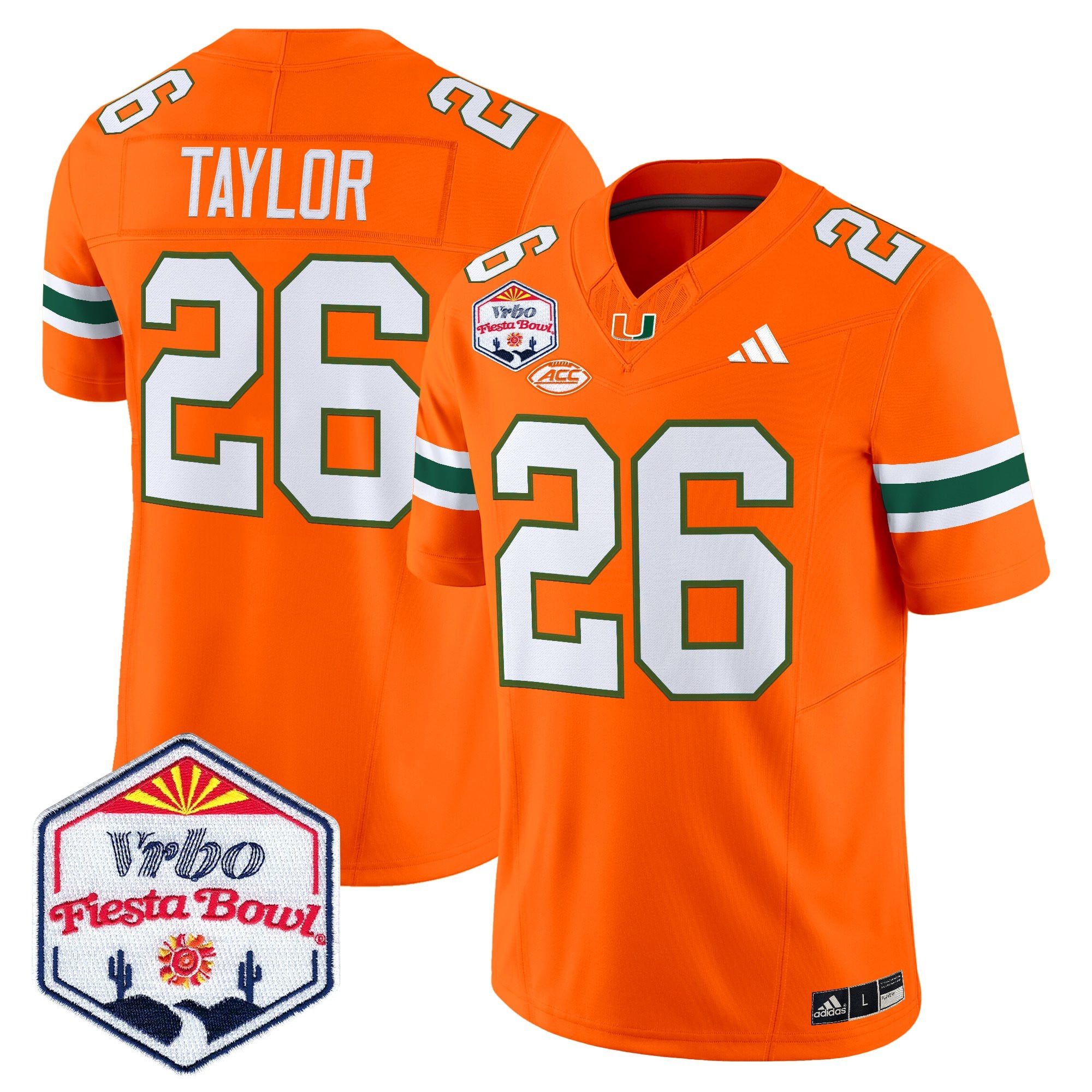 Men's Miami Hurricanes 2026 The Fiesta Bowl Vapor Limited Jersey - All Stitched