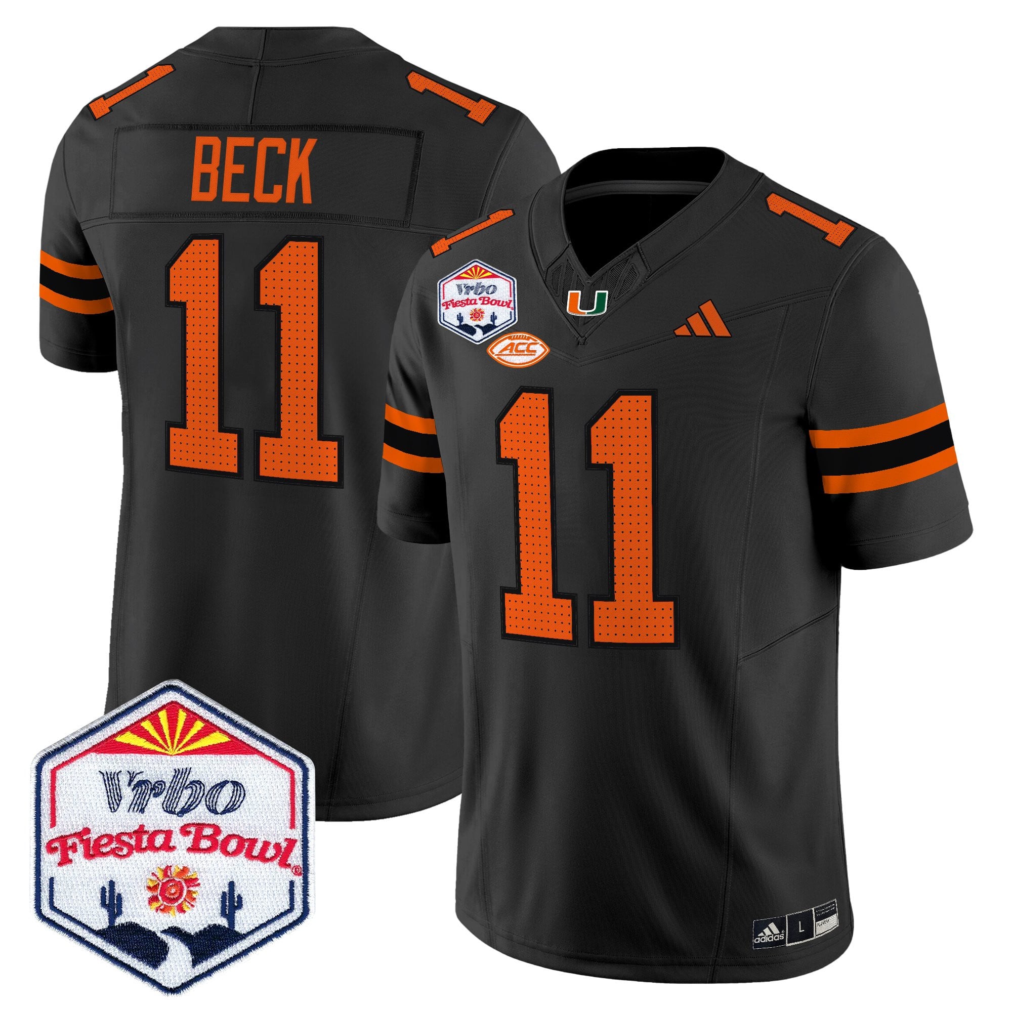Men's Miami Hurricanes 2026 The Fiesta Bowl Vapor Limited Jersey - All Stitched