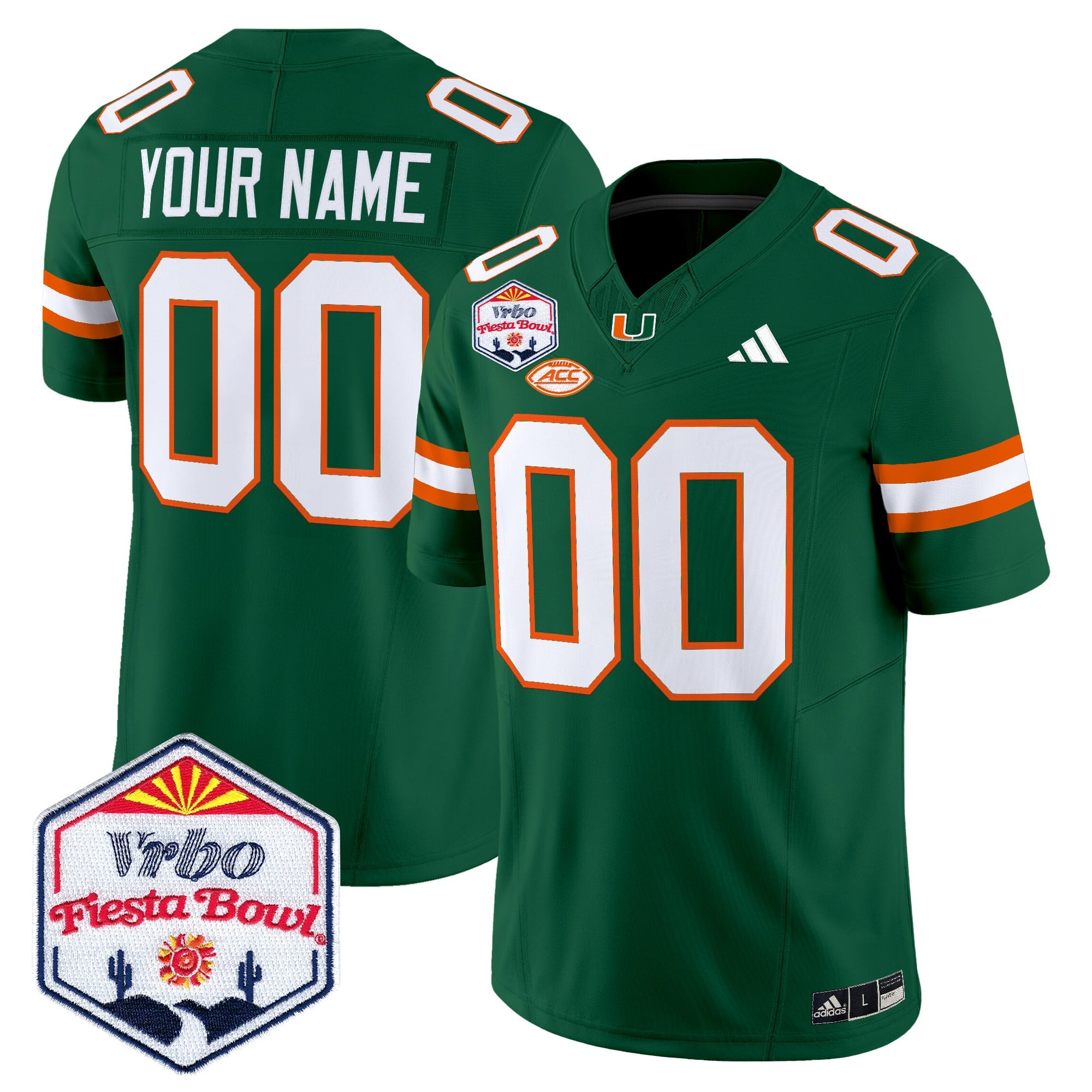Miami Hurricanes 2026 The Fiesta Bowl Vapor Limited Custom Jersey - All Stitched