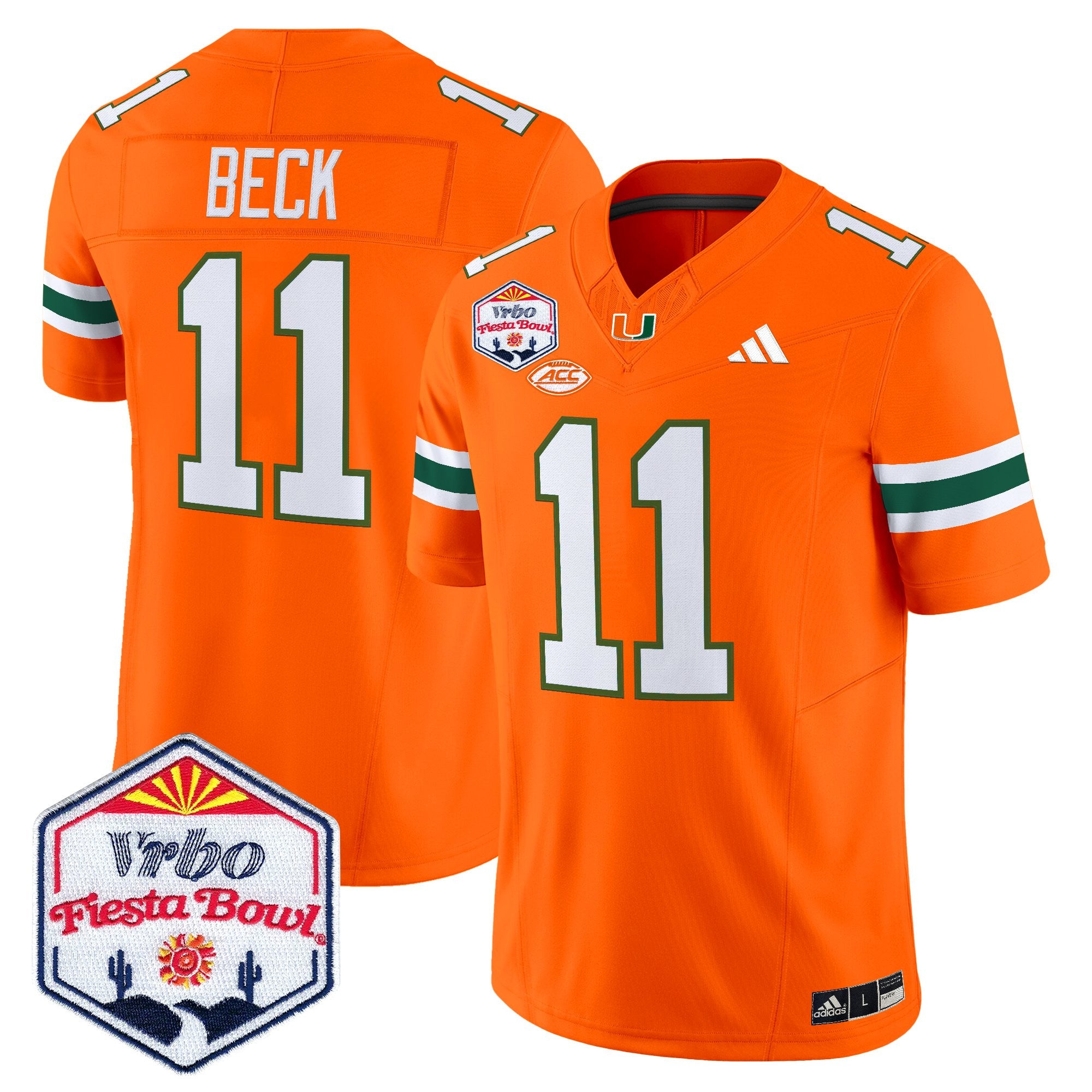 Men's Miami Hurricanes 2026 The Fiesta Bowl Vapor Limited Jersey - All Stitched