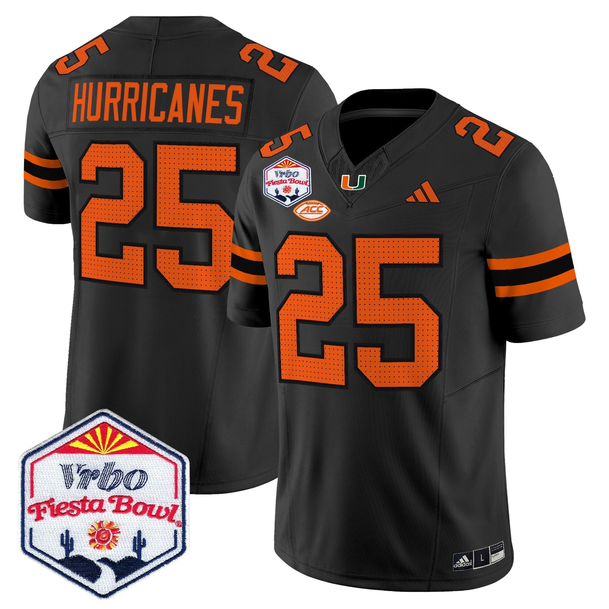 Men's Miami Hurricanes 2026 The Fiesta Bowl Vapor Limited Jersey - All Stitched