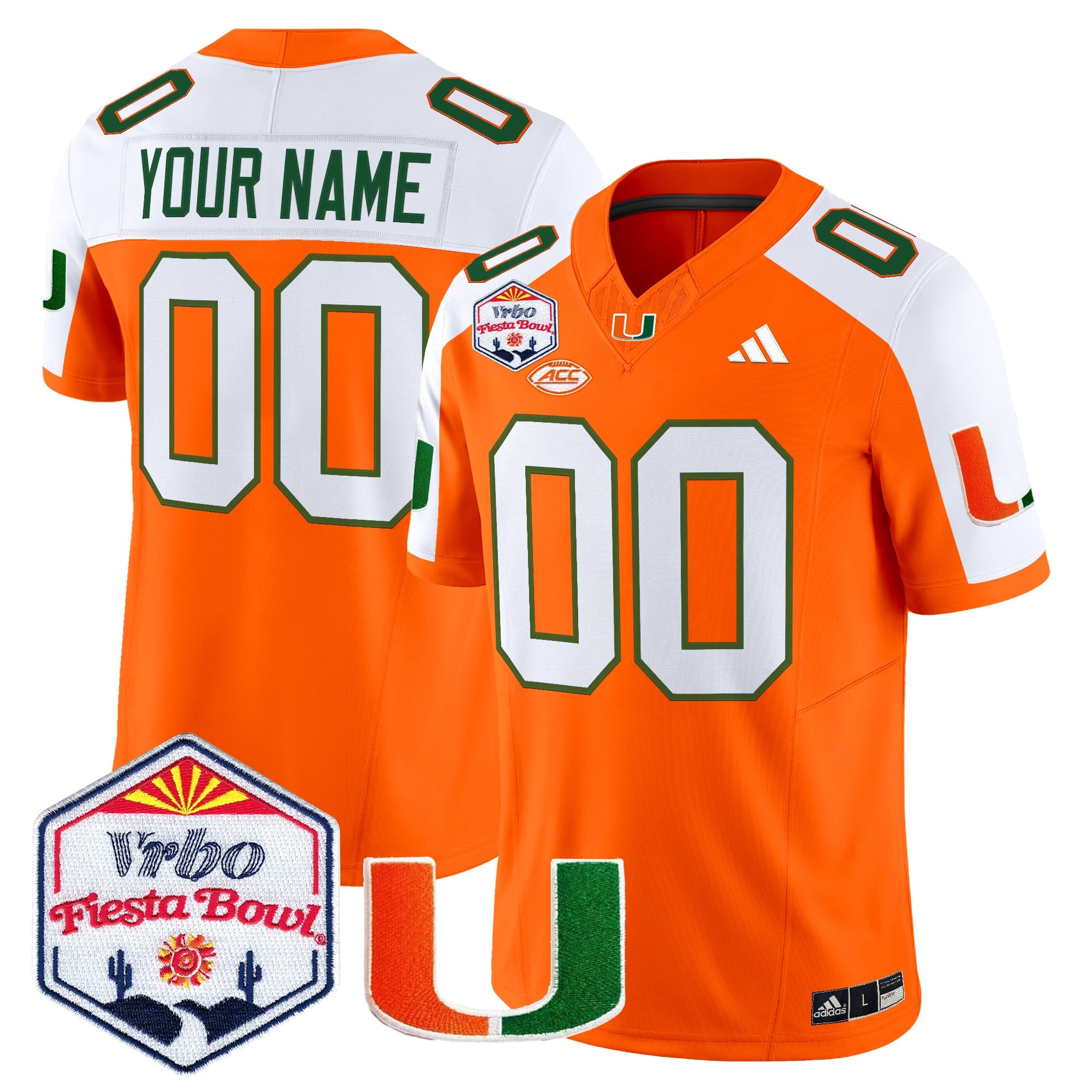 Miami Hurricanes 2026 The Fiesta Bowl Vapor Limited Custom Jersey - All Stitched