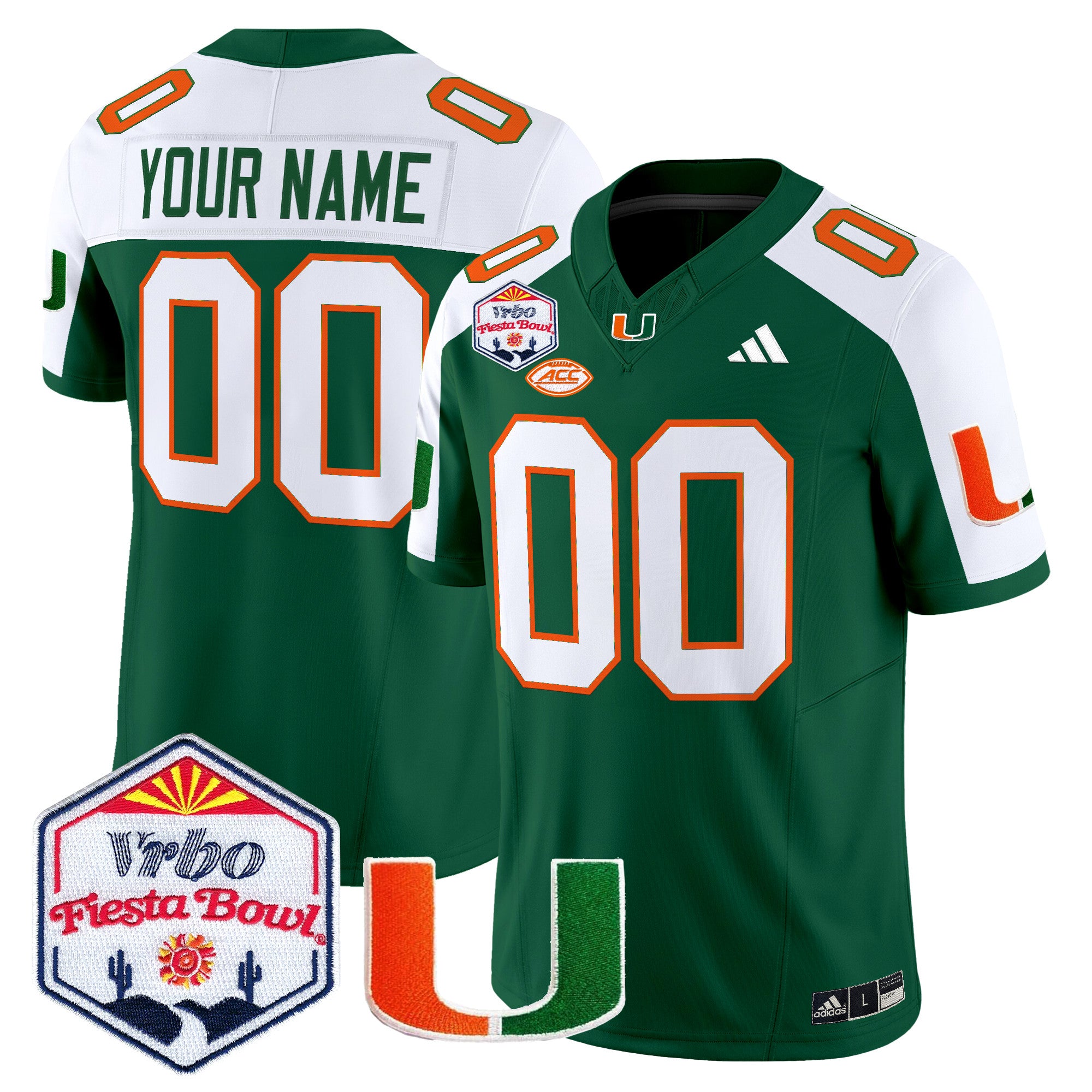 Miami Hurricanes 2026 The Fiesta Bowl Vapor Limited Custom Jersey - All Stitched