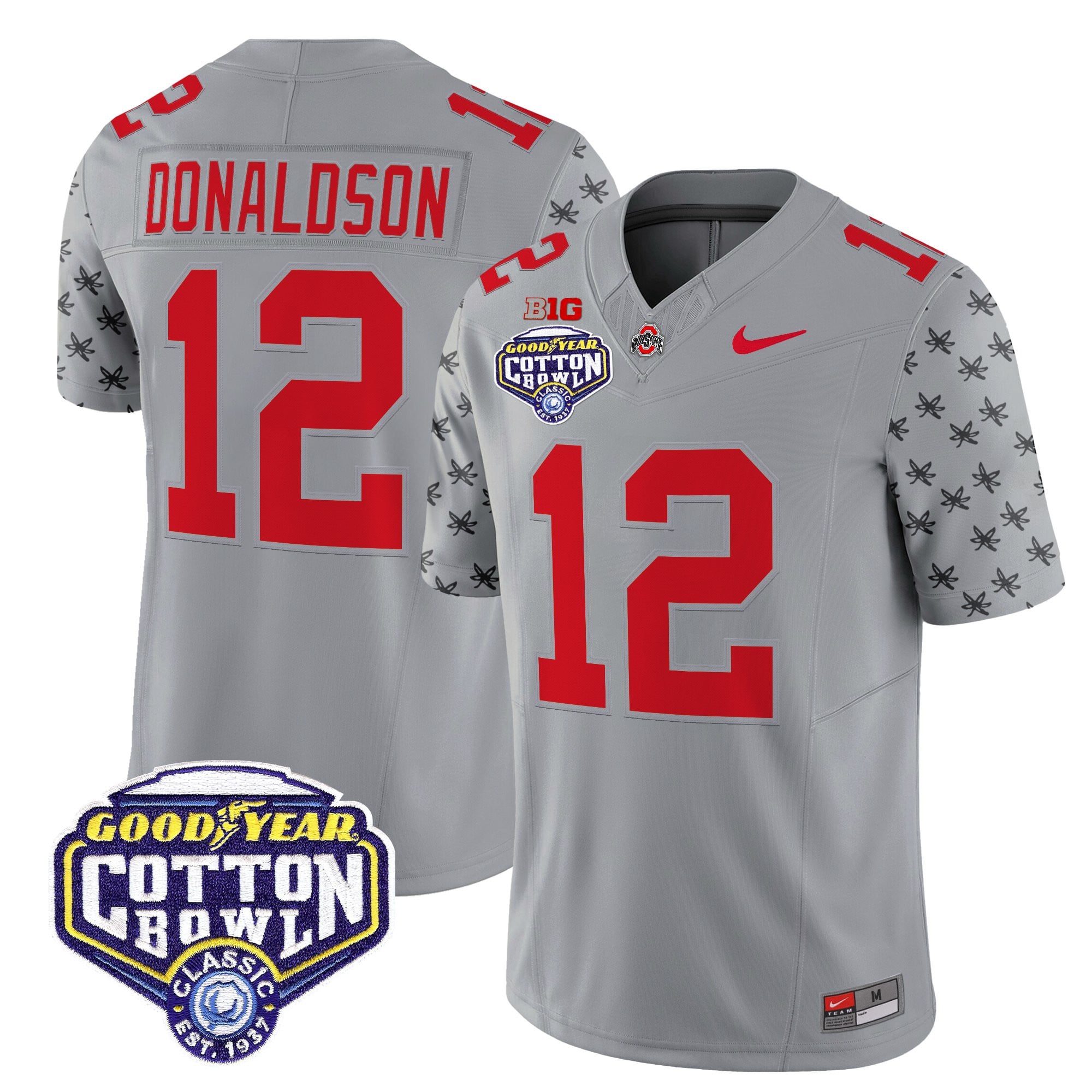 Men's Ohio State Buckeyes 2025 Cotton Bowl Patch Vapor Limited Jersey - All Stitched