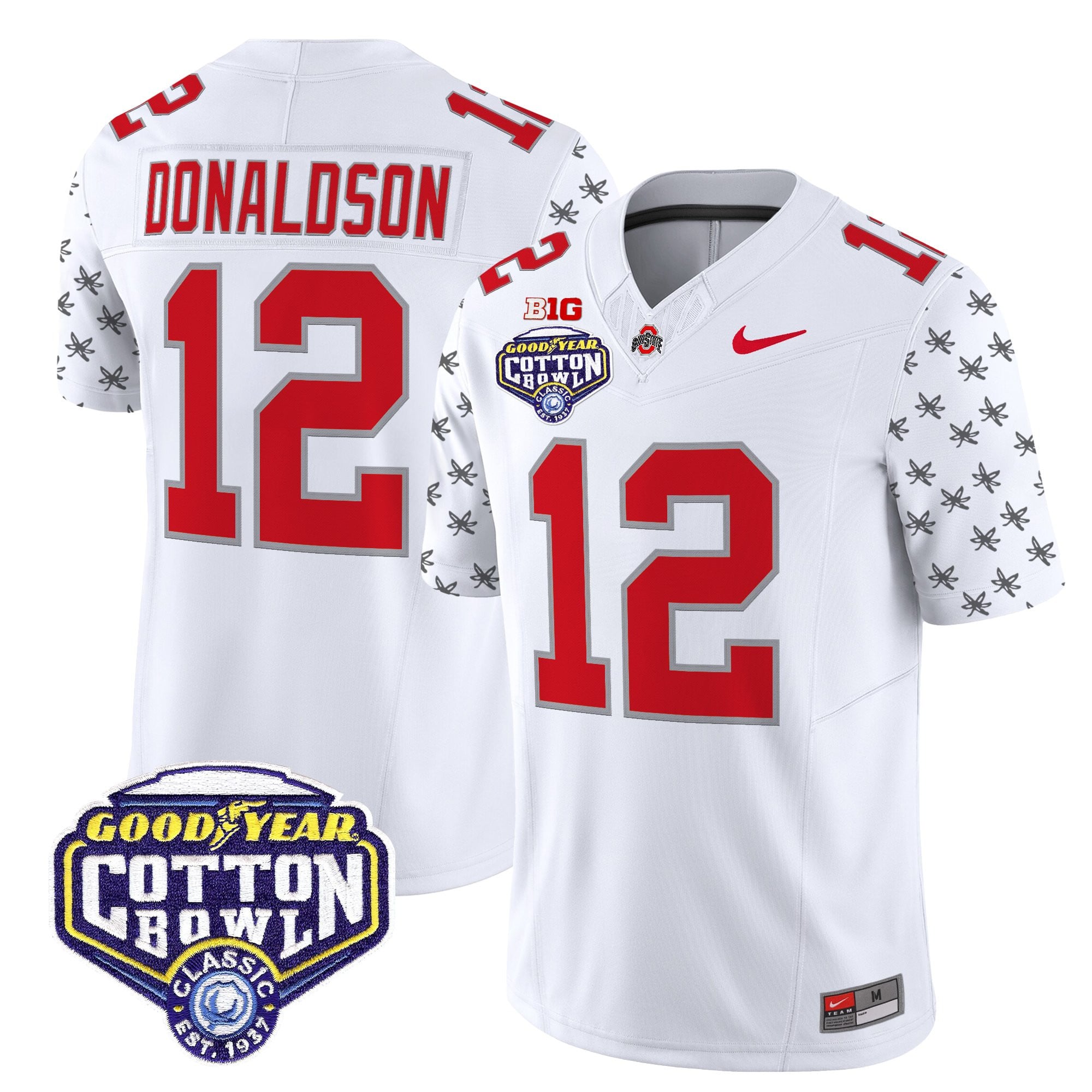 Men's Ohio State Buckeyes 2025 Cotton Bowl Patch Vapor Limited Jersey - All Stitched