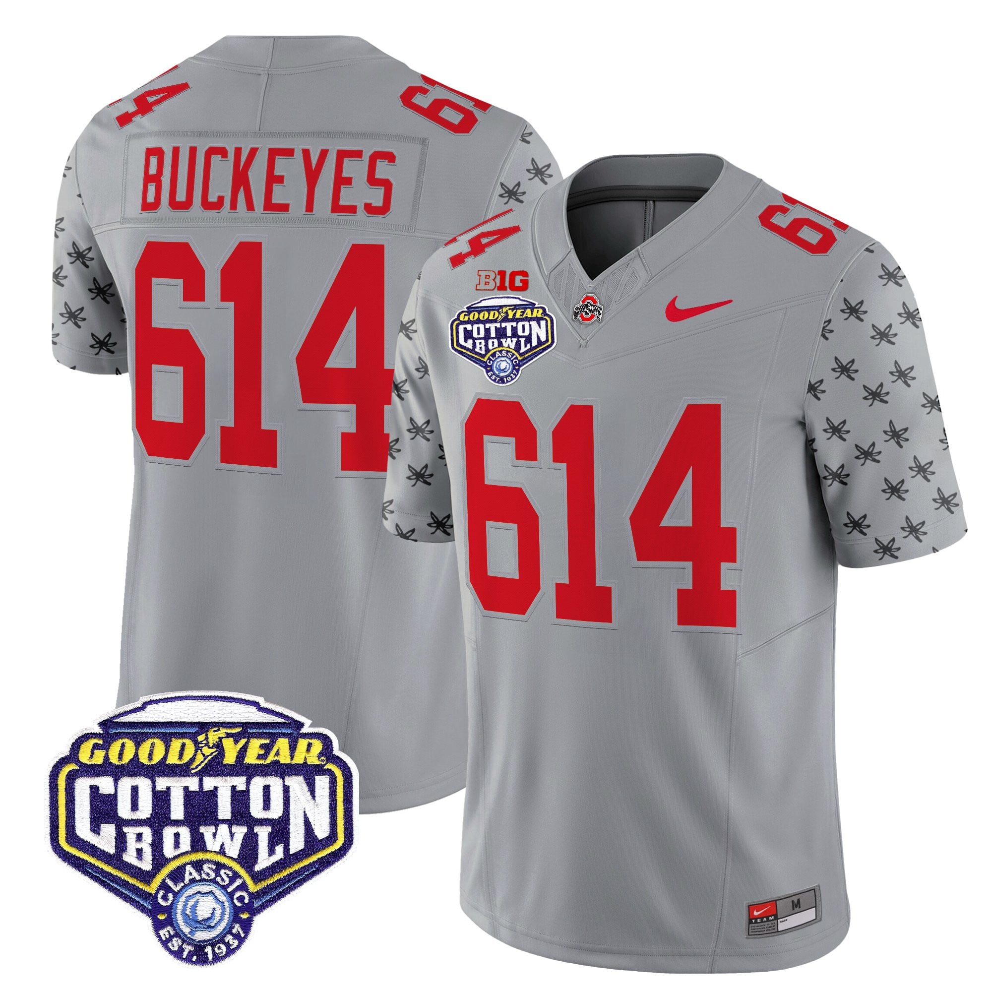 Men's Ohio State Buckeyes 2025 Cotton Bowl Patch Vapor Limited Jersey - All Stitched