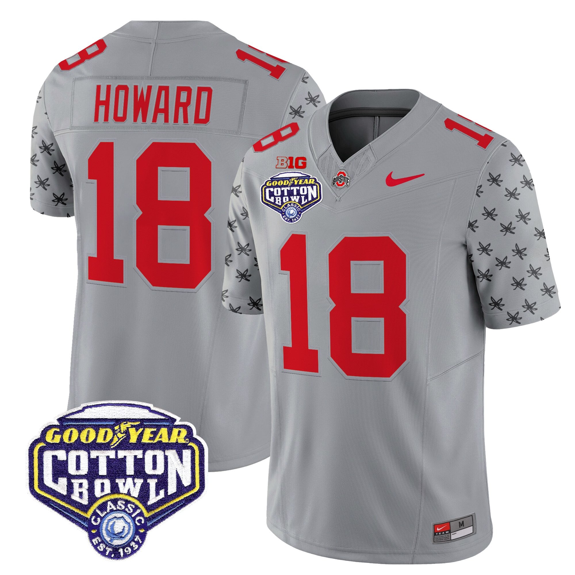 Men's Ohio State Buckeyes 2025 Cotton Bowl Patch Vapor Limited Jersey - All Stitched