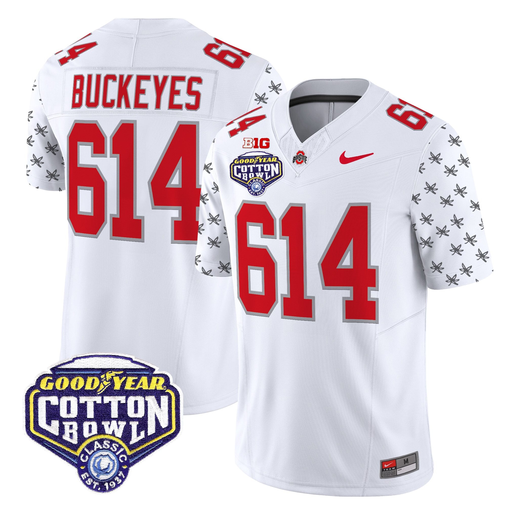 Men's Ohio State Buckeyes 2025 Cotton Bowl Patch Vapor Limited Jersey - All Stitched