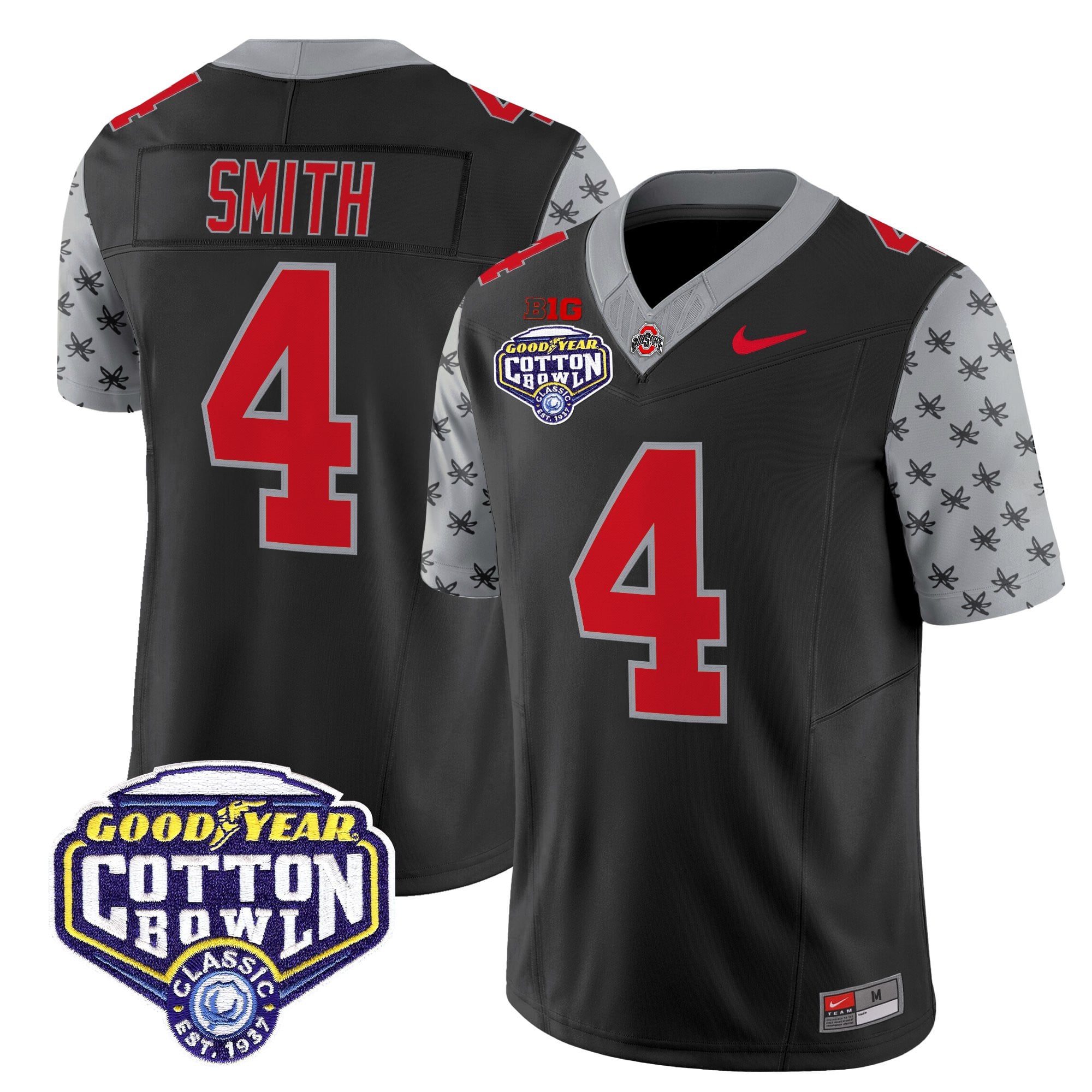 Men's Ohio State Buckeyes 2025 Cotton Bowl Patch Vapor Limited Jersey - All Stitched