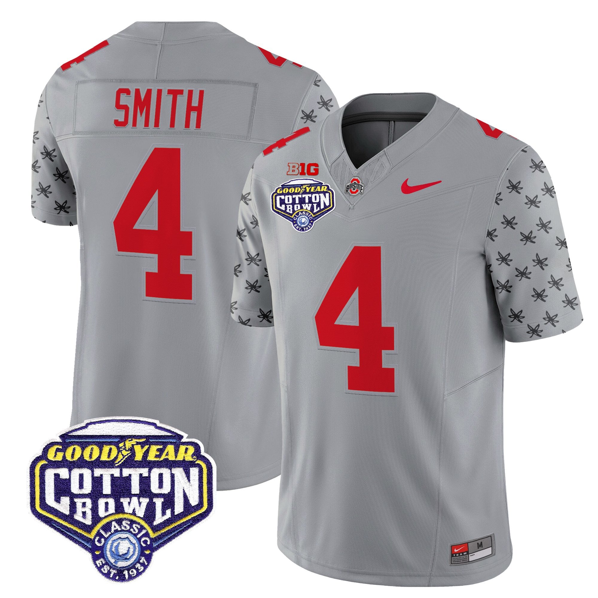 Men's Ohio State Buckeyes 2025 Cotton Bowl Patch Vapor Limited Jersey - All Stitched