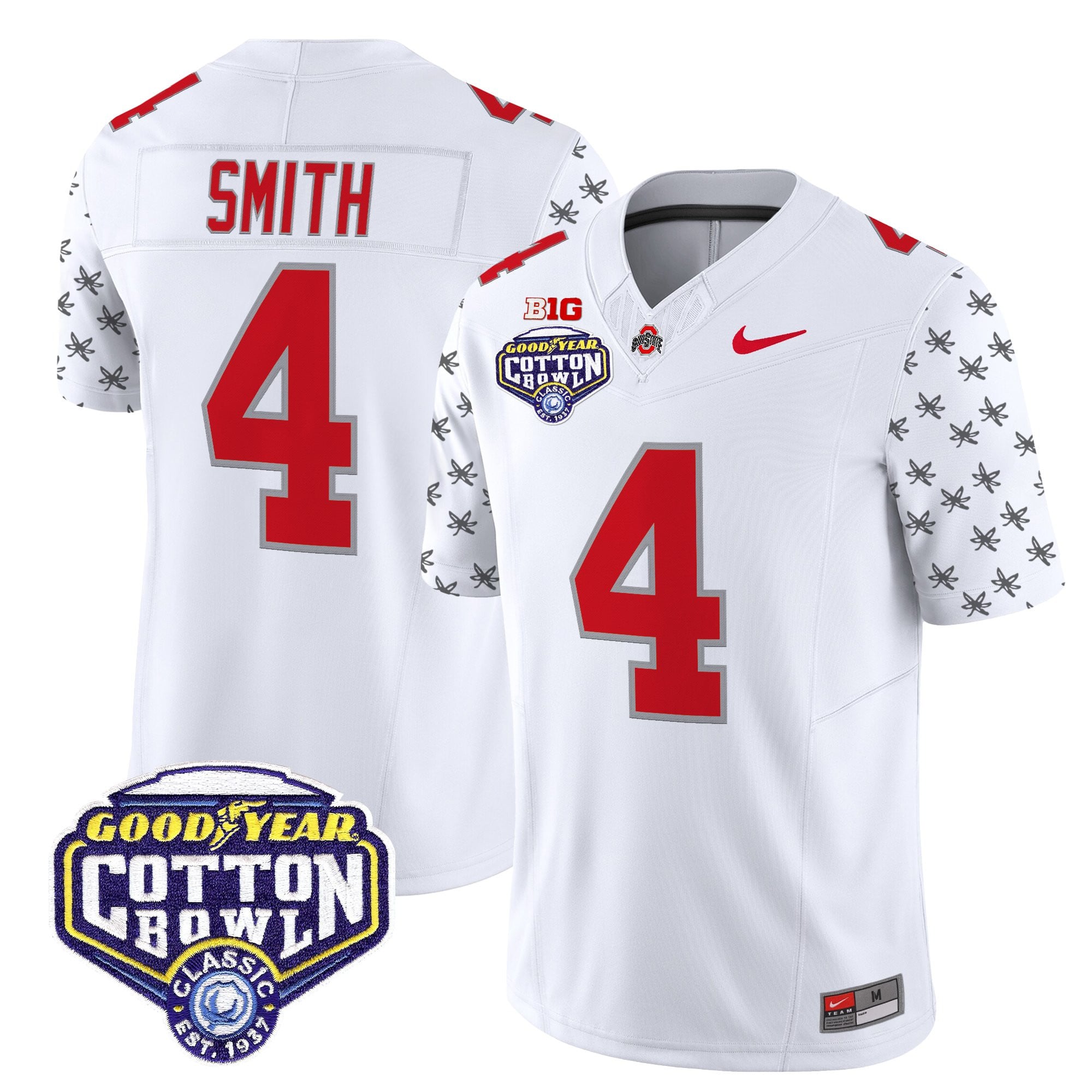 Men's Ohio State Buckeyes 2025 Cotton Bowl Patch Vapor Limited Jersey - All Stitched