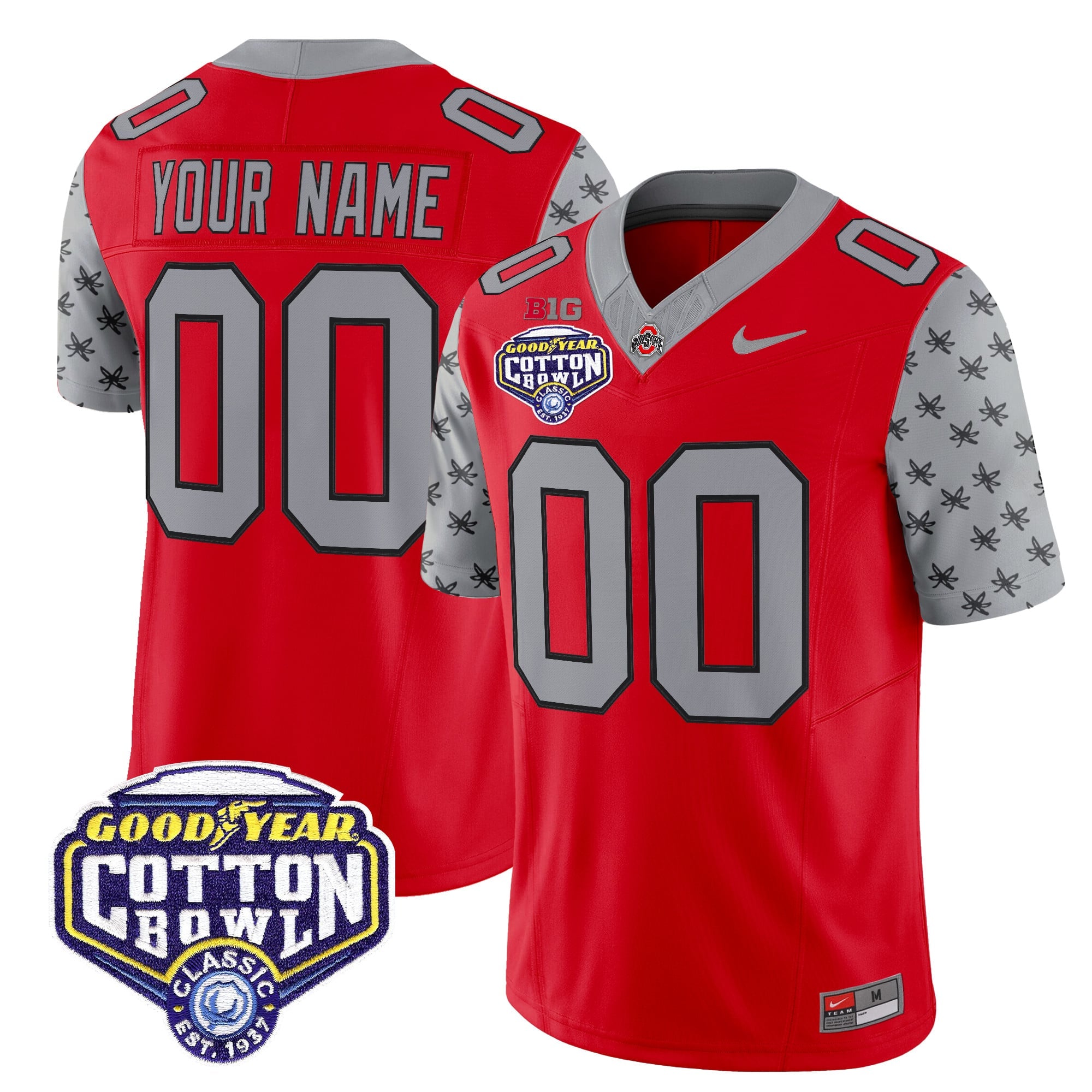 Ohio State Buckeyes 2025 Cotton Bowl Patch Vapor Limited Custom Jersey - All Stitched