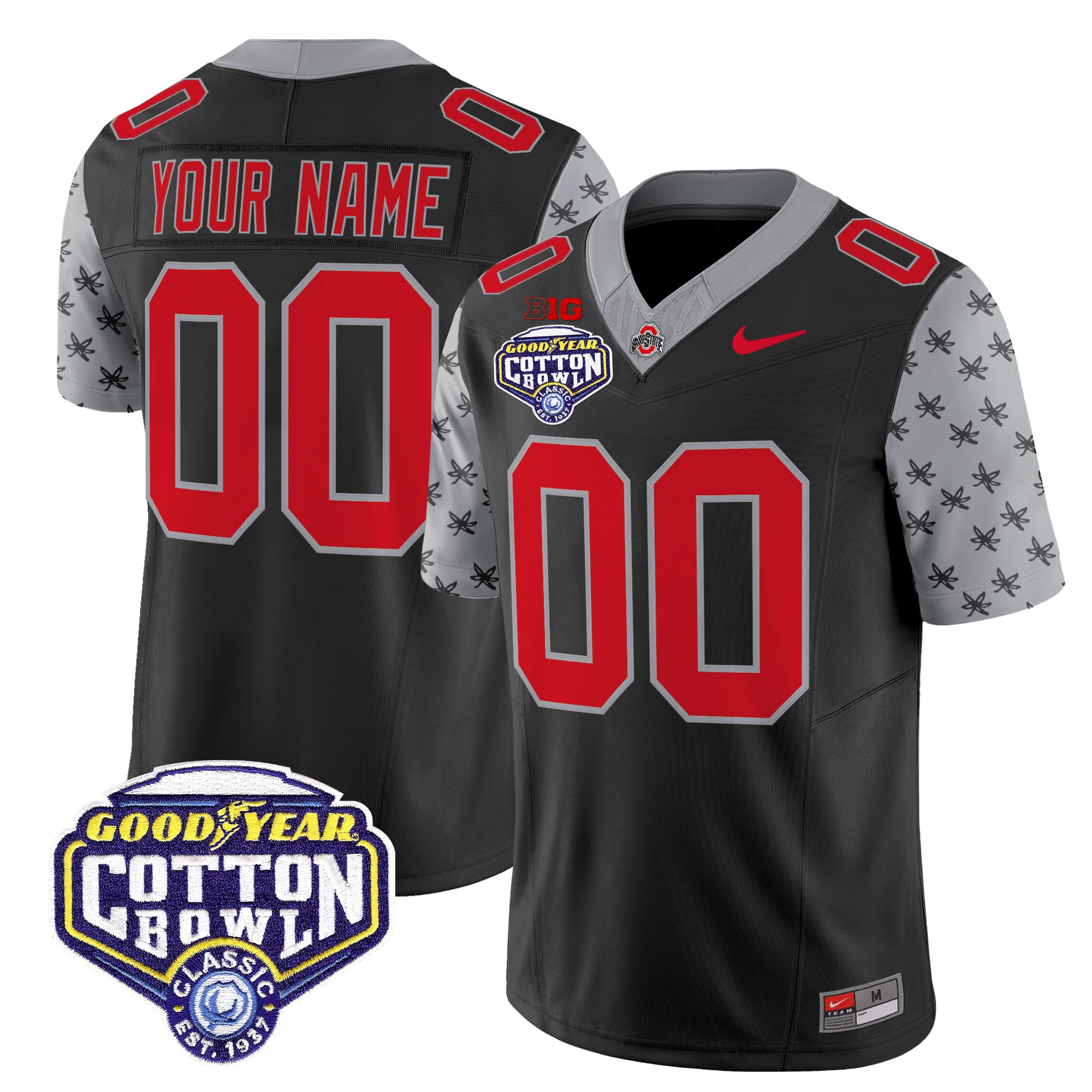 Ohio State Buckeyes 2025 Cotton Bowl Patch Vapor Limited Custom Jersey - All Stitched