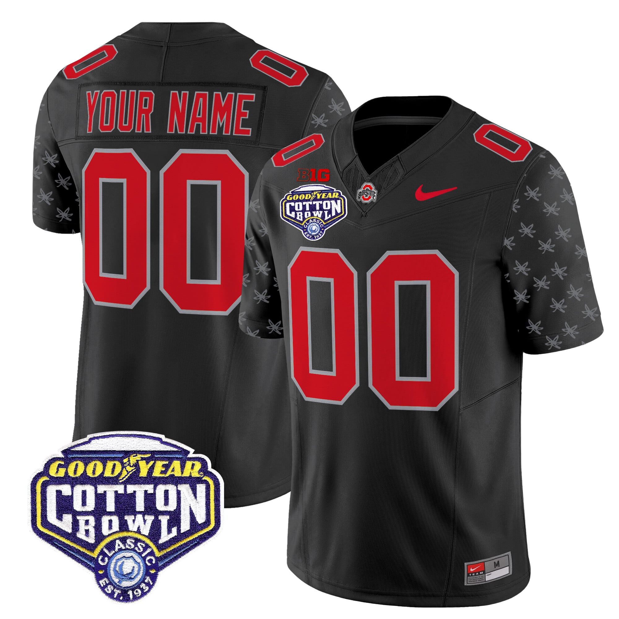 Ohio State Buckeyes 2025 Cotton Bowl Patch Vapor Limited Custom Jersey - All Stitched