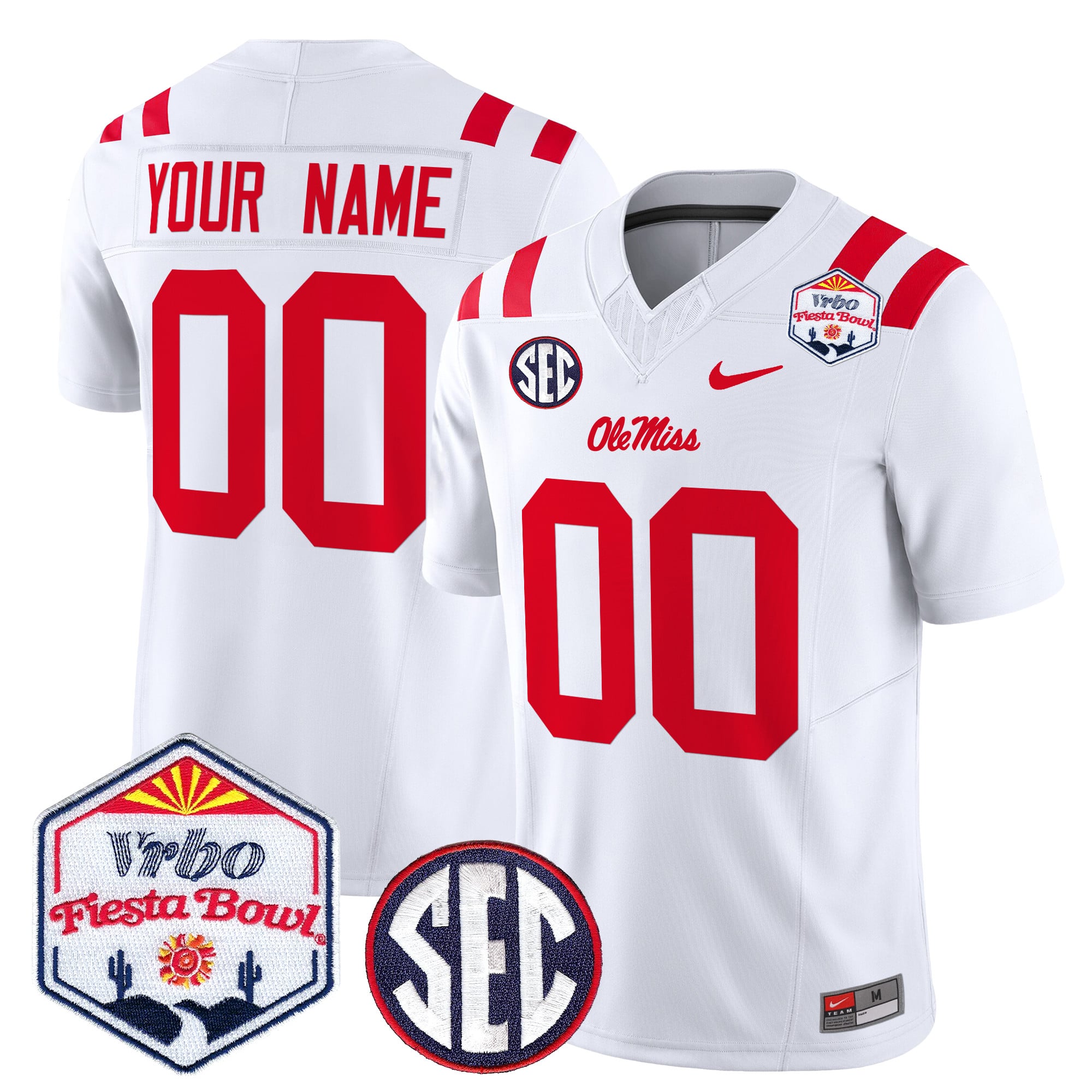 Ole Miss Rebels 2026 The Fiesta Bowl Vapor Limited Custom Jersey - All Stitched