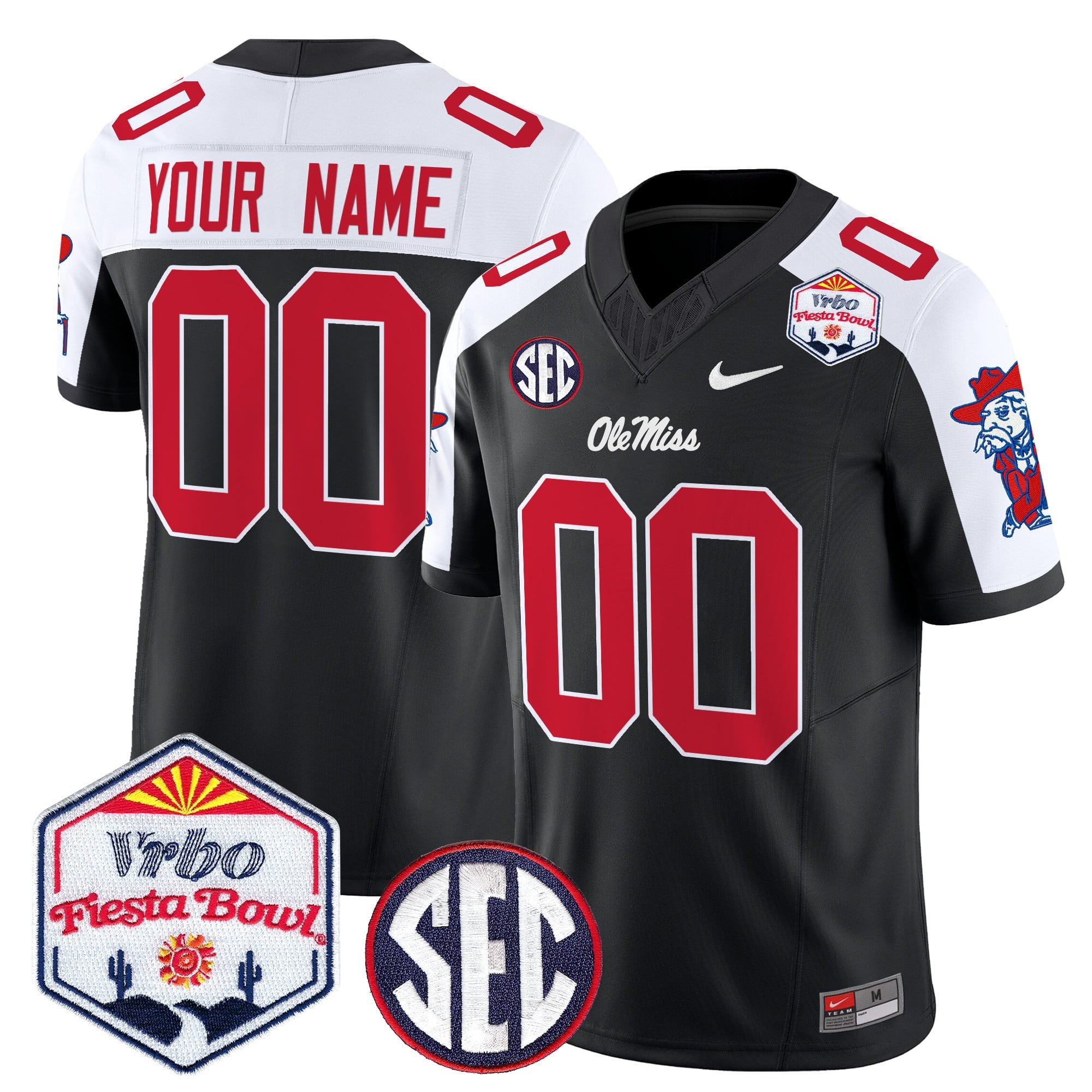 Ole Miss Rebels 2026 The Fiesta Bowl Vapor Limited Custom Jersey - All Stitched