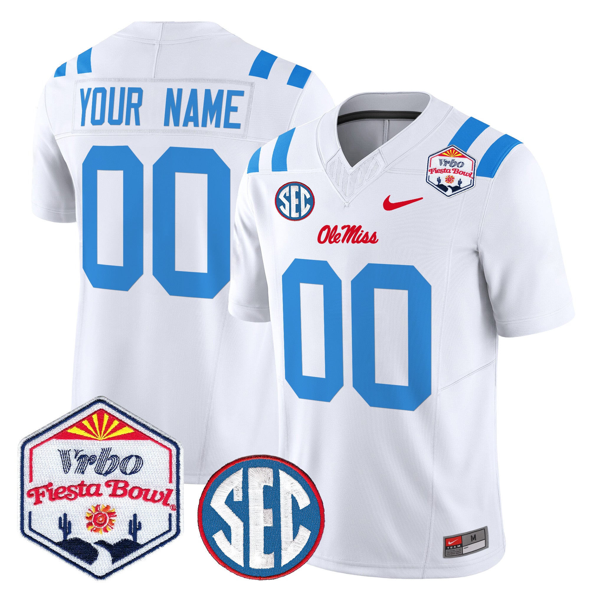 Ole Miss Rebels 2026 The Fiesta Bowl Vapor Limited Custom Jersey - All Stitched