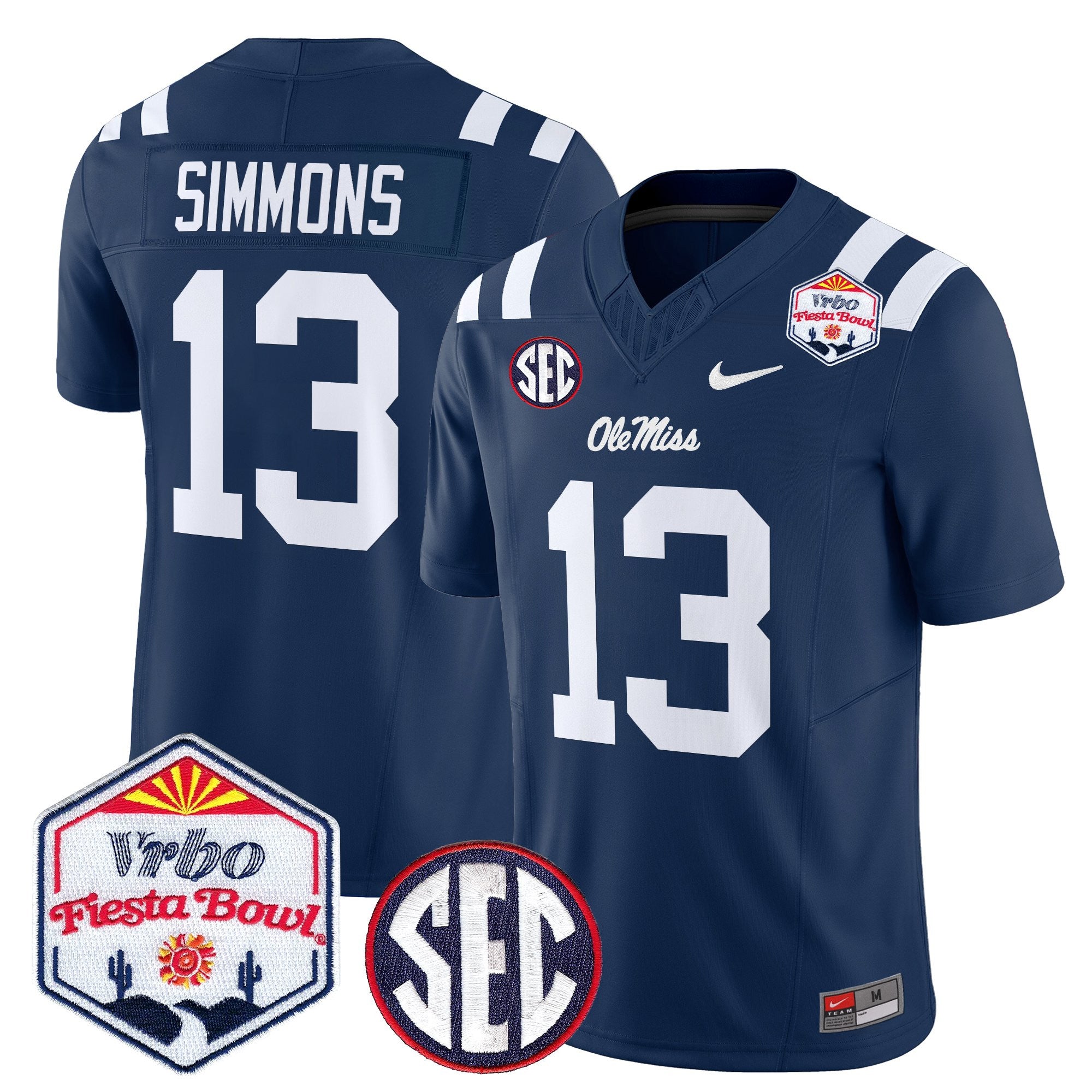 Men's Ole Miss Rebels 2026 The Fiesta Bowl Vapor Limited Jersey - All Stitched