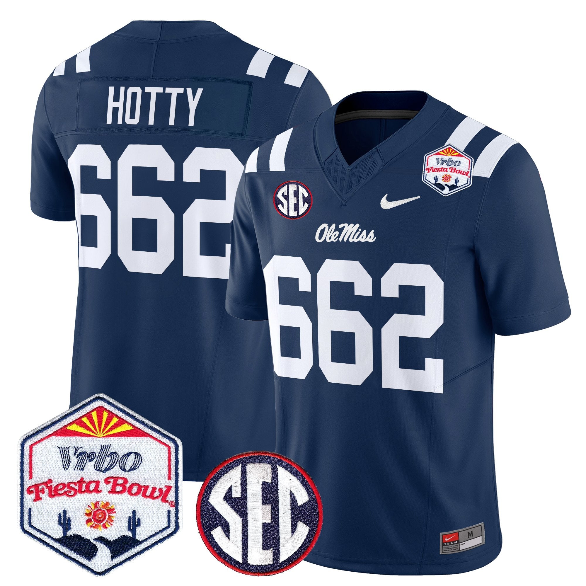 Men's Ole Miss Rebels 2026 The Fiesta Bowl Vapor Limited Jersey - All Stitched