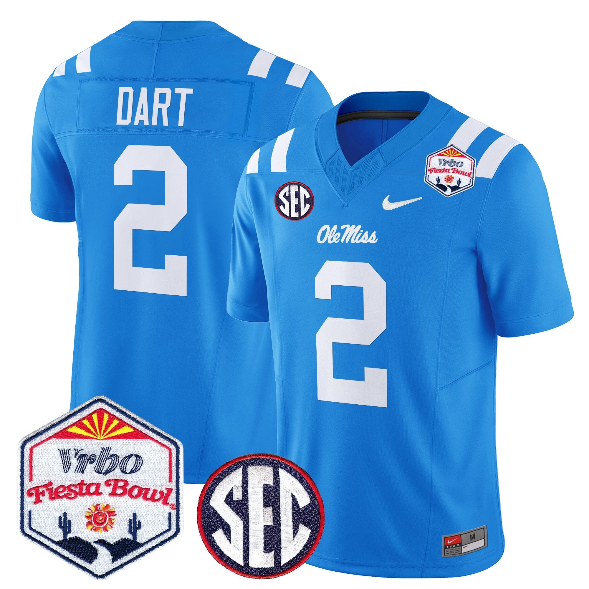 Men's Ole Miss Rebels 2026 The Fiesta Bowl Vapor Limited Jersey - All Stitched