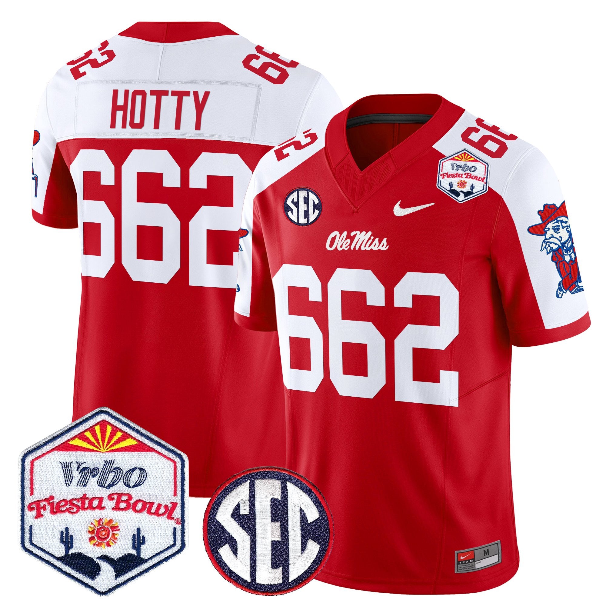 Men's Ole Miss Rebels 2026 The Fiesta Bowl Vapor Limited Jersey - All Stitched
