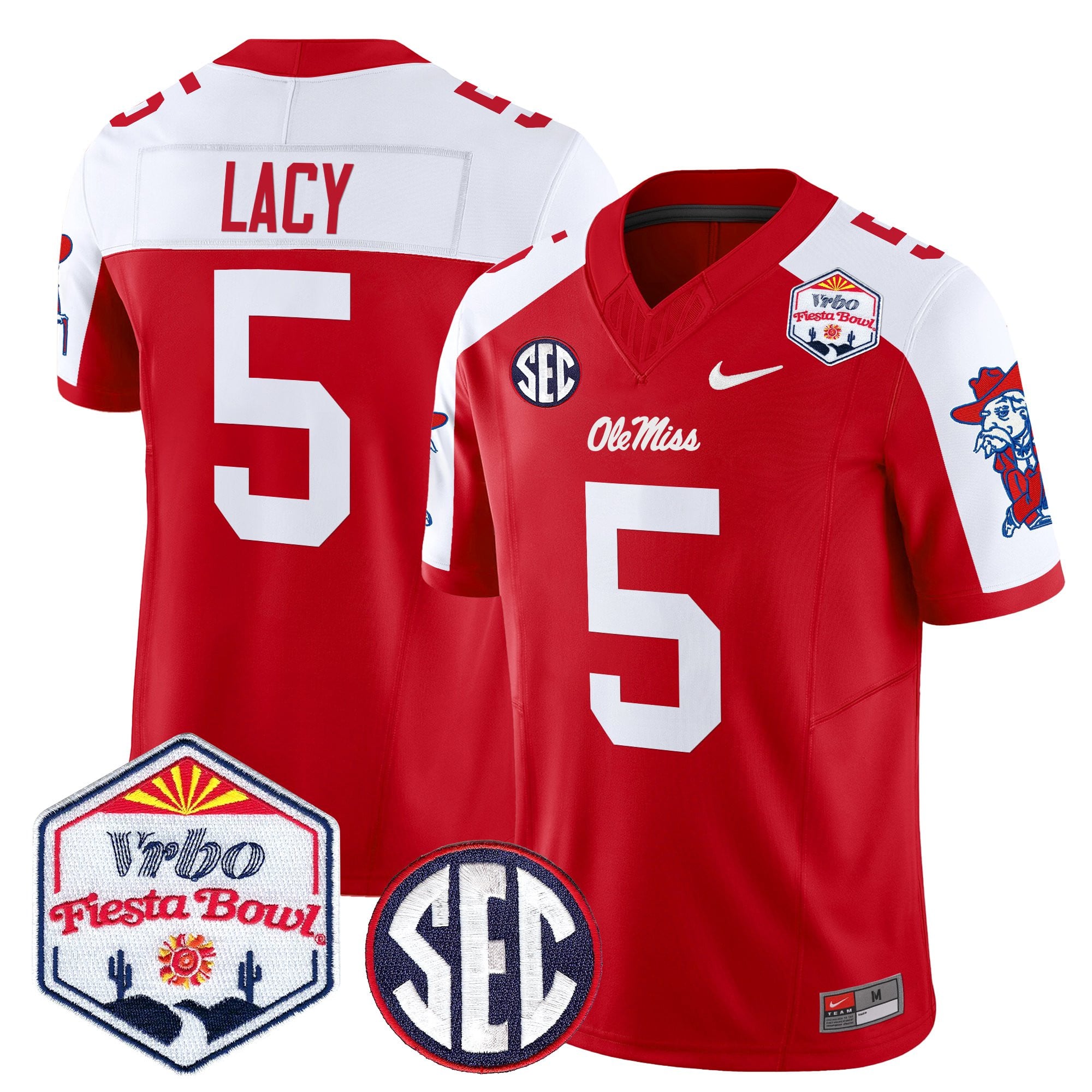 Men's Ole Miss Rebels 2026 The Fiesta Bowl Vapor Limited Jersey - All Stitched