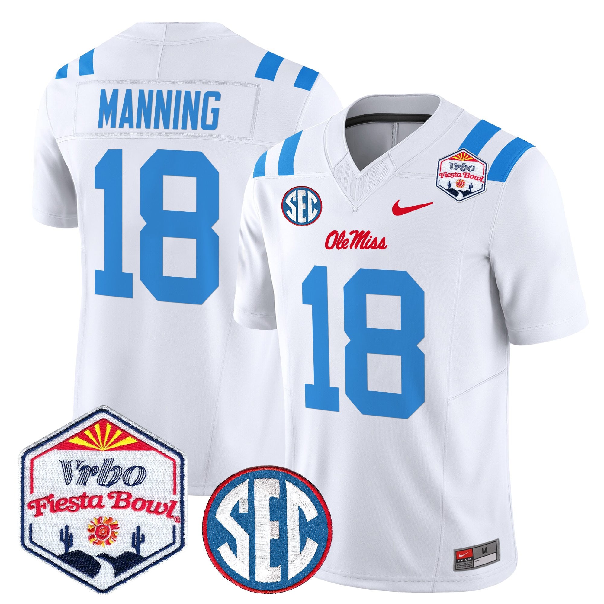 Men's Ole Miss Rebels 2026 The Fiesta Bowl Vapor Limited Jersey - All Stitched