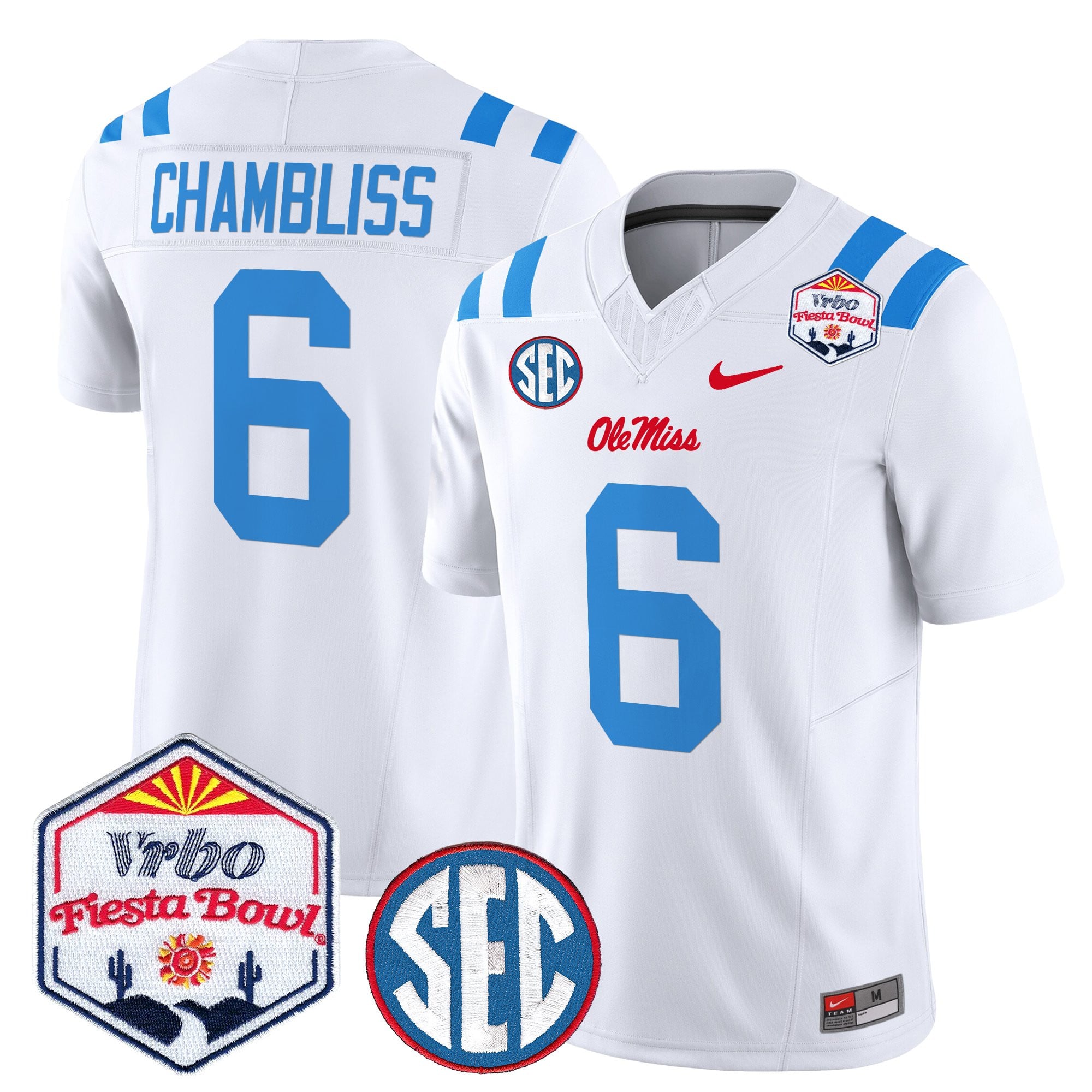 Men's Ole Miss Rebels 2026 The Fiesta Bowl Vapor Limited Jersey - All Stitched
