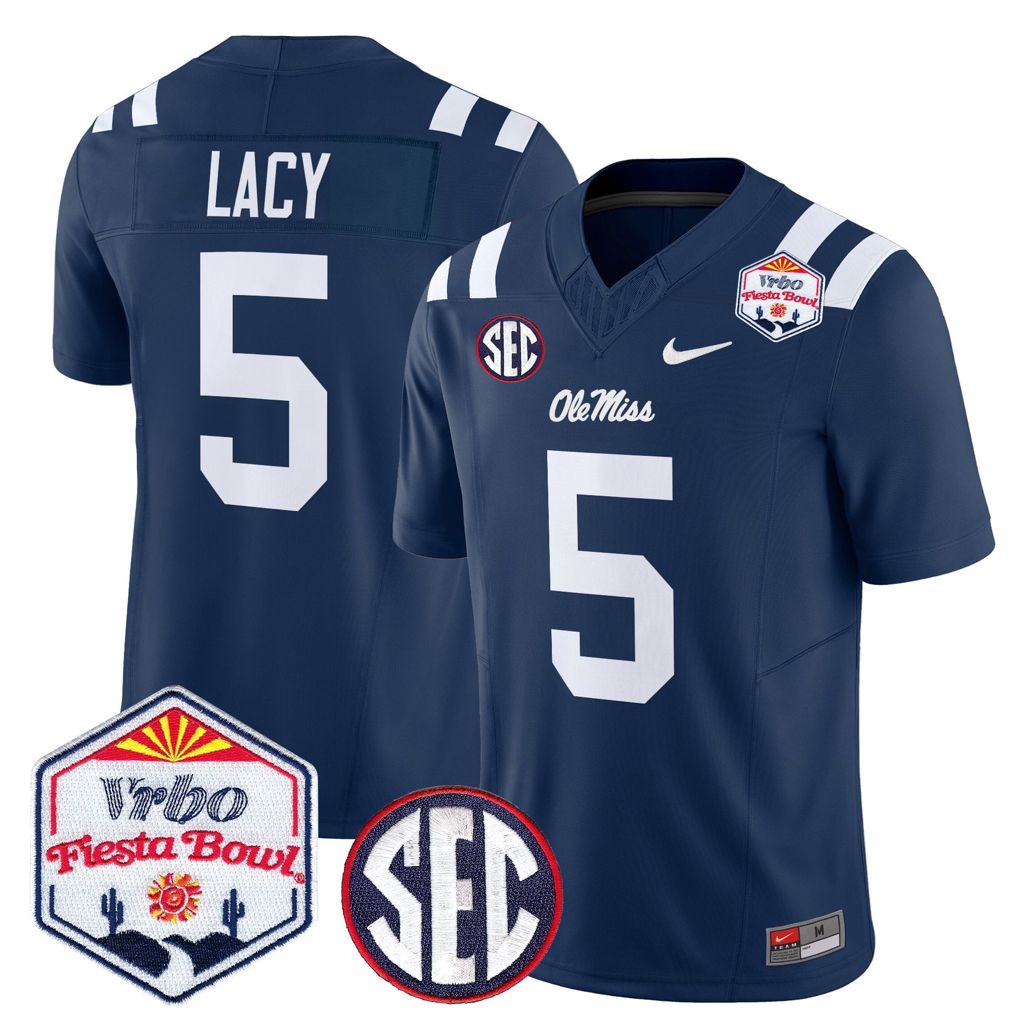 Men's Ole Miss Rebels 2026 The Fiesta Bowl Vapor Limited Jersey - All Stitched