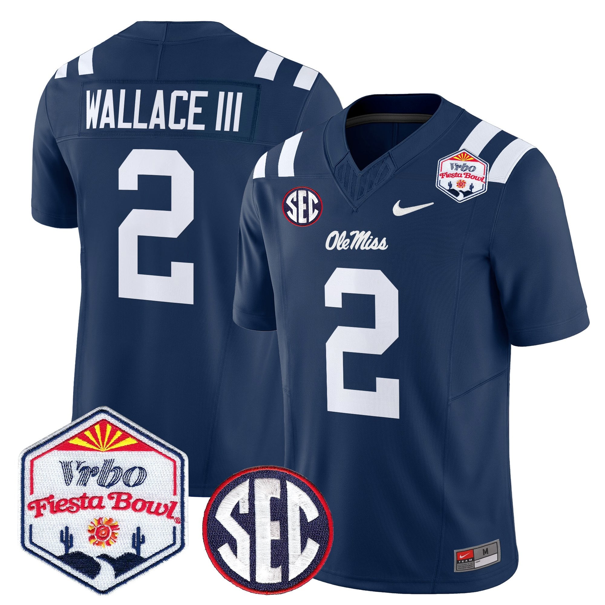 Men's Ole Miss Rebels 2026 The Fiesta Bowl Vapor Limited Jersey - All Stitched