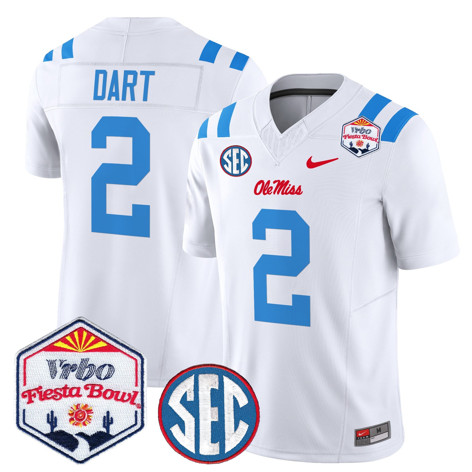 Men's Ole Miss Rebels 2026 The Fiesta Bowl Vapor Limited Jersey - All Stitched