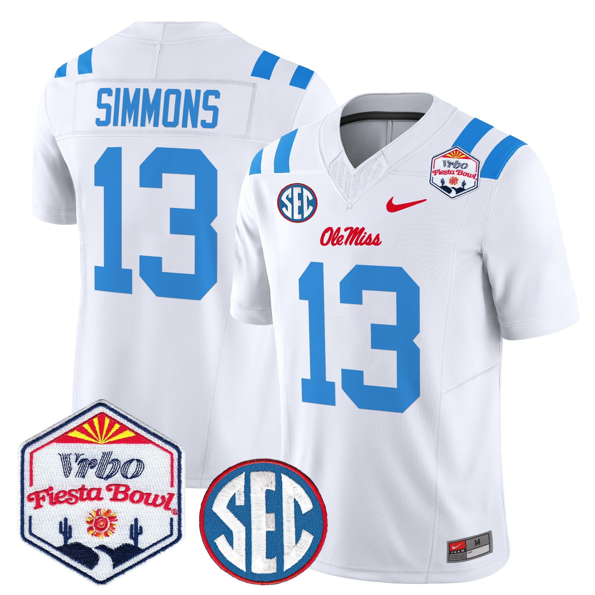 Men's Ole Miss Rebels 2026 The Fiesta Bowl Vapor Limited Jersey - All Stitched